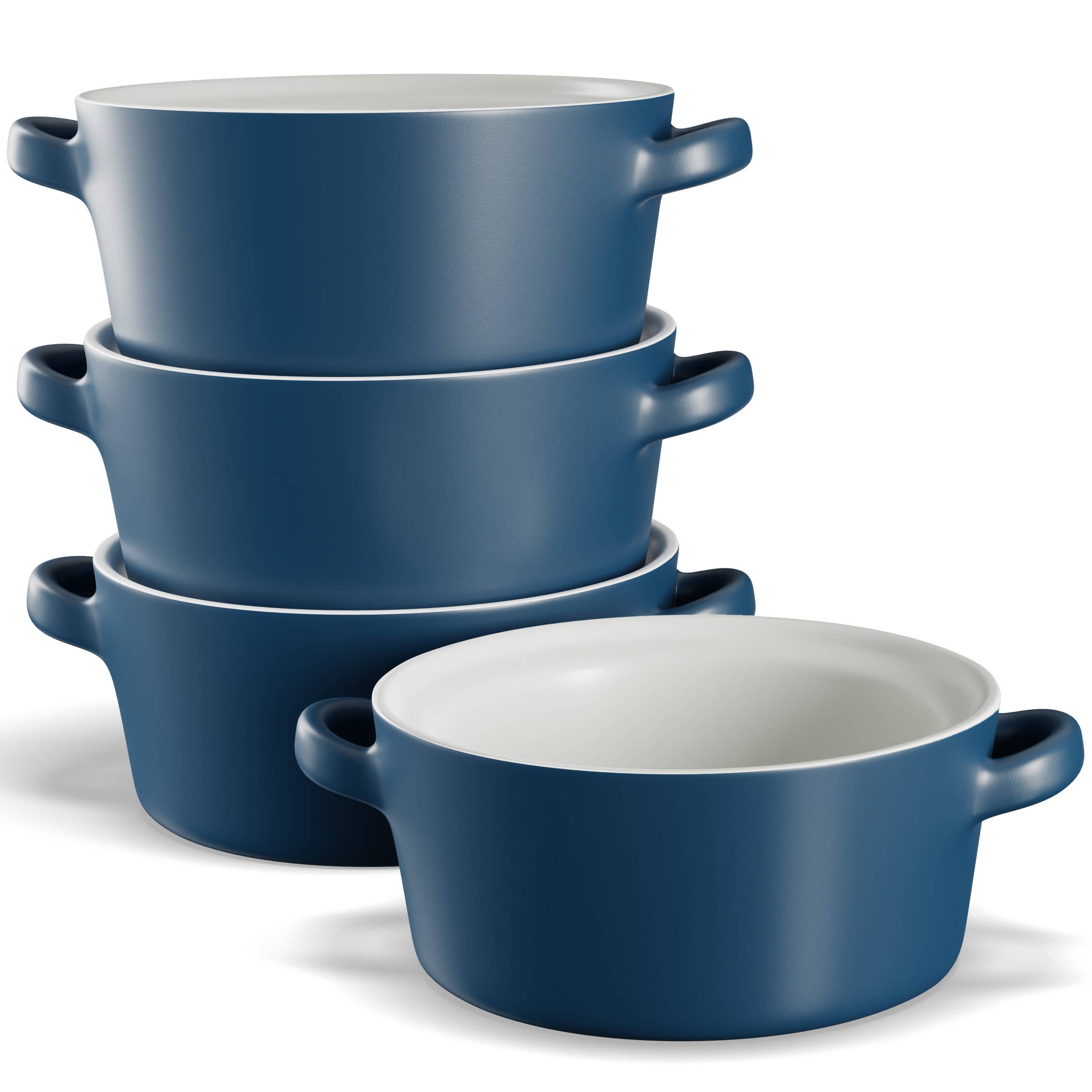 Navy Ceramic Stackable Soup Bowl