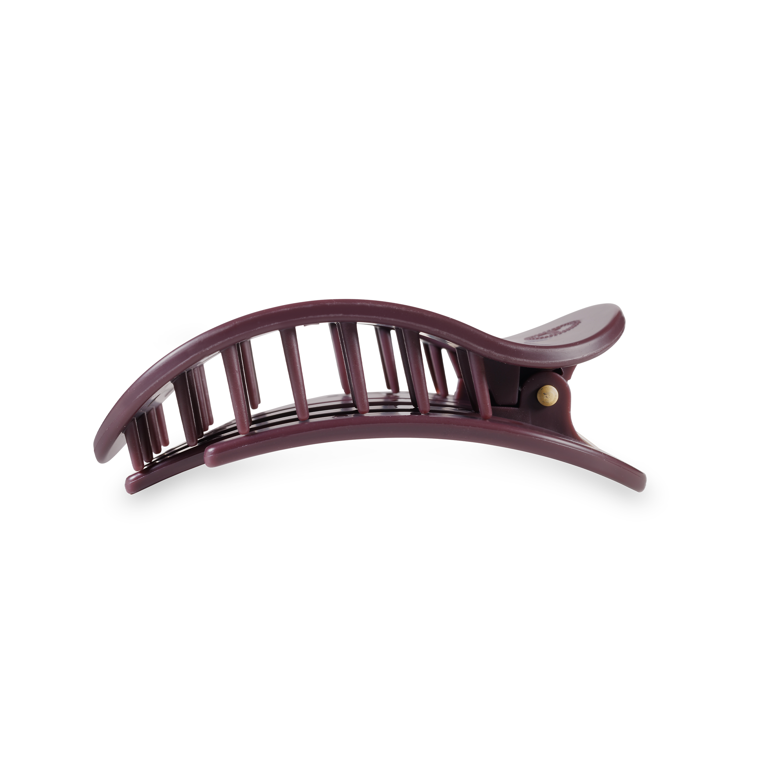 Burgundy Bliss Medium Flat Round Hair Clip