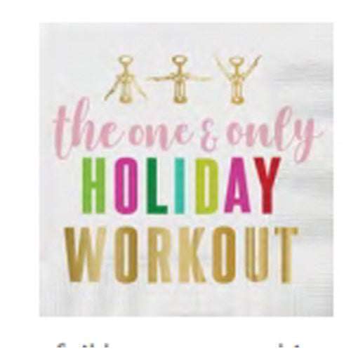 Holiday Workout Cocktail Napkins