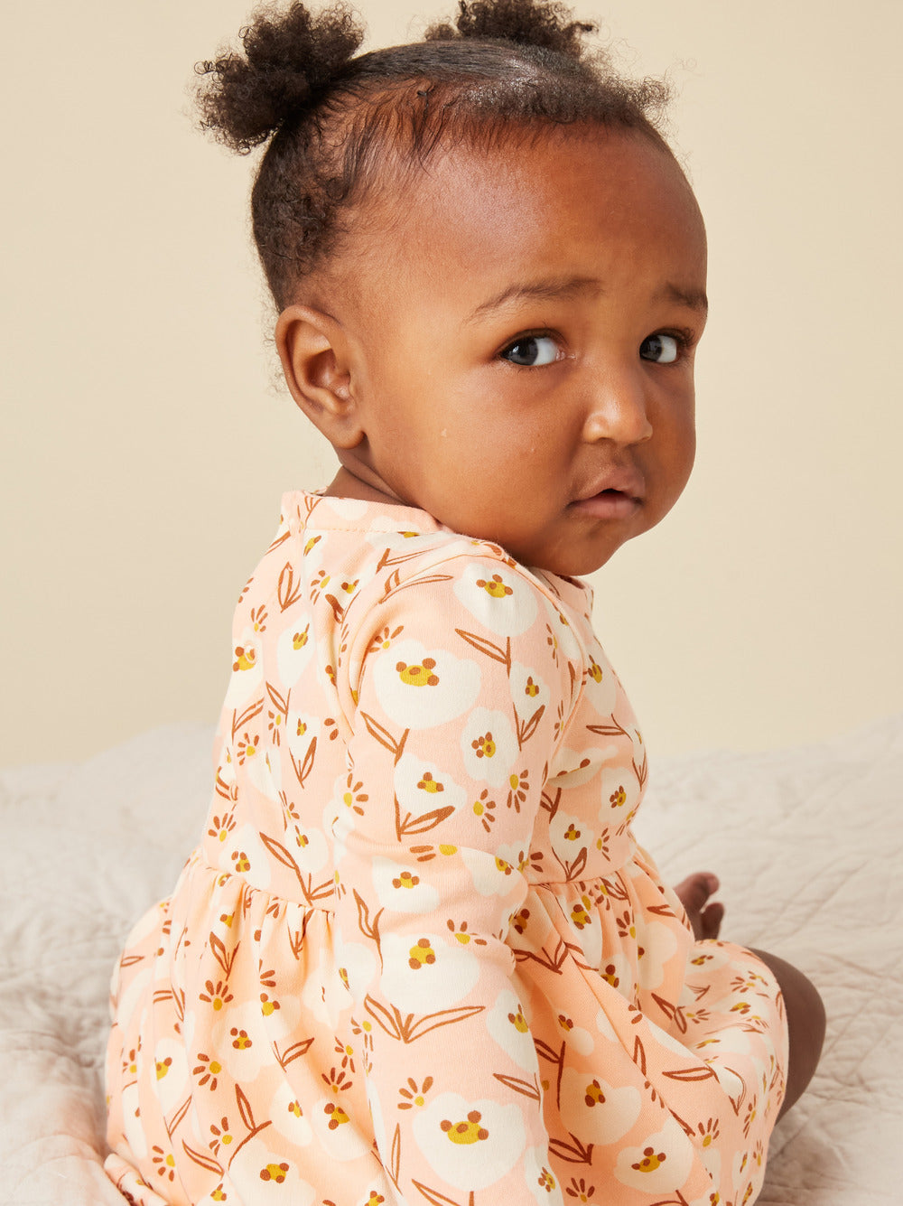 Anenome Floral Baby Bodysuit Dress