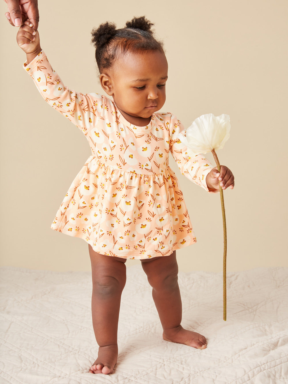 Anenome Floral Baby Bodysuit Dress