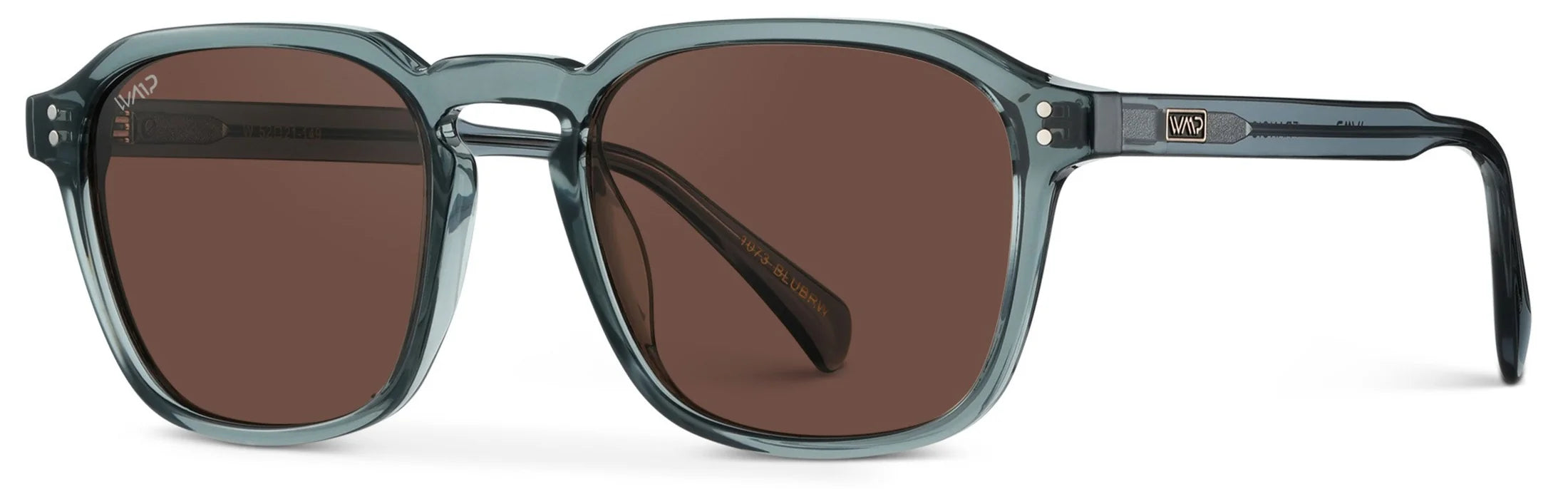 Francis Sunglasses in Crystal Stone Blue/Brown