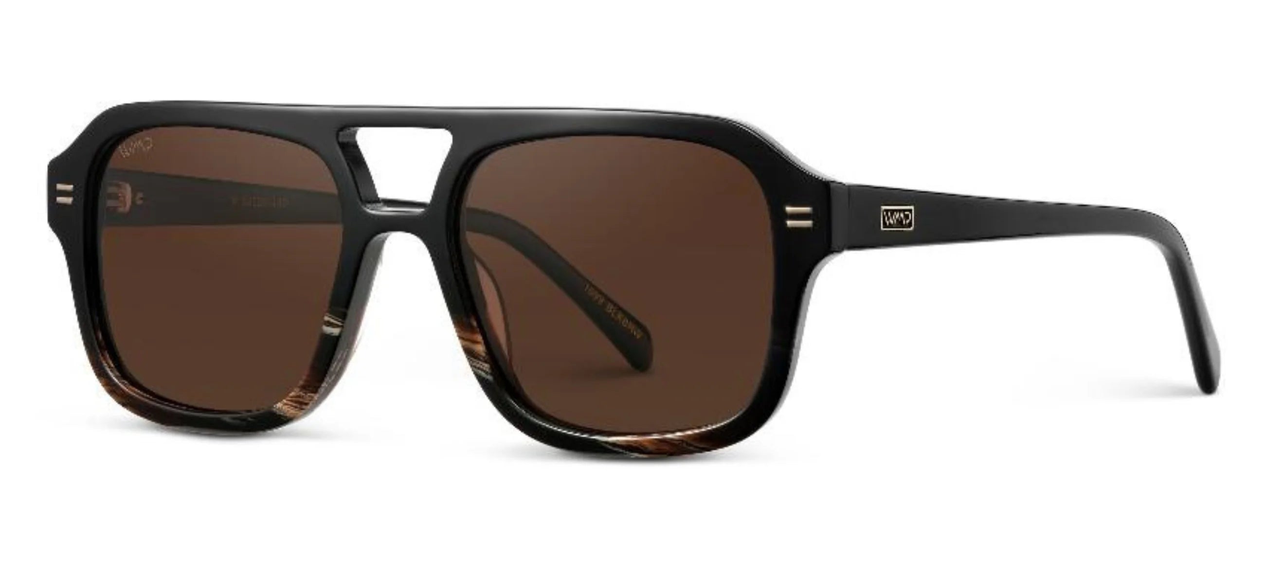 Sydney Sunglasses in Gloss Mineral Black/Brown