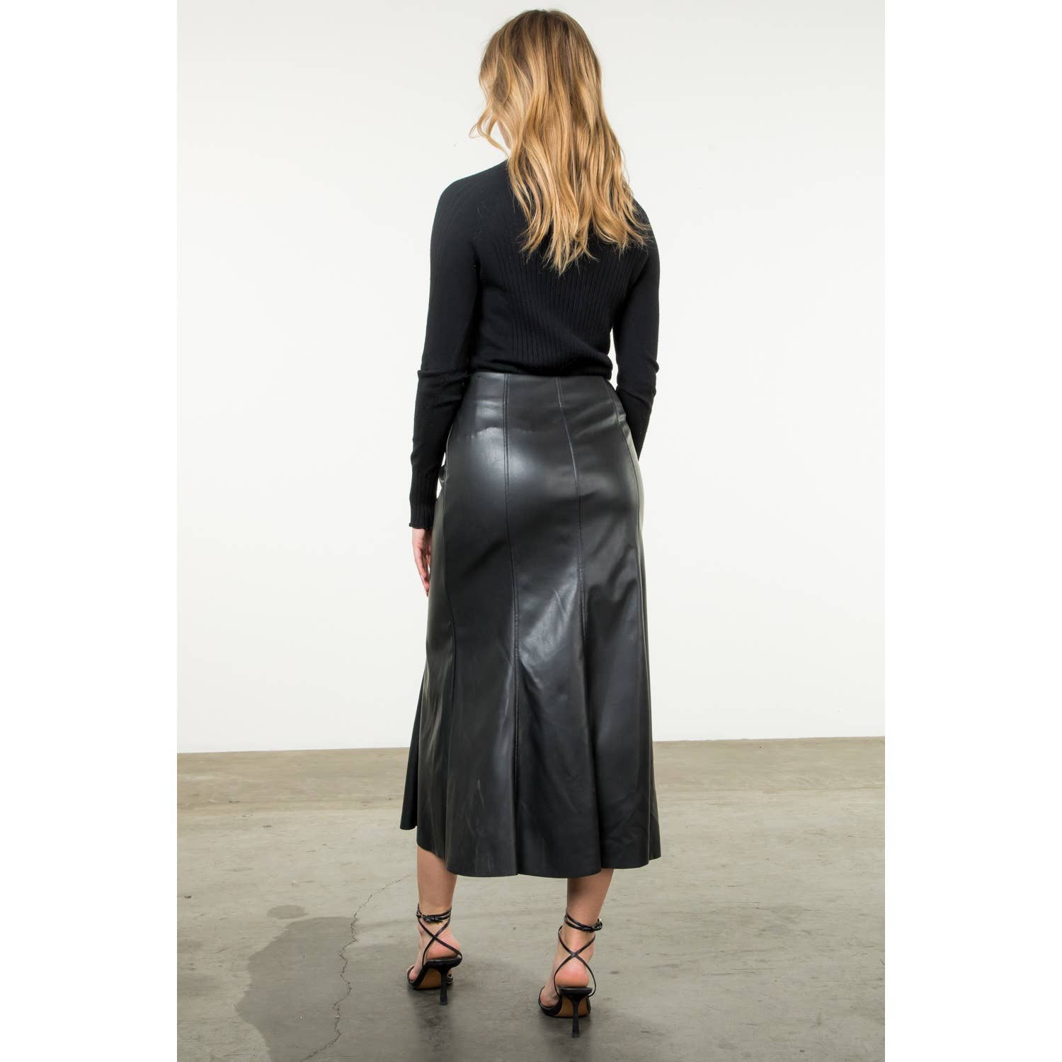 Long Leather Skirt