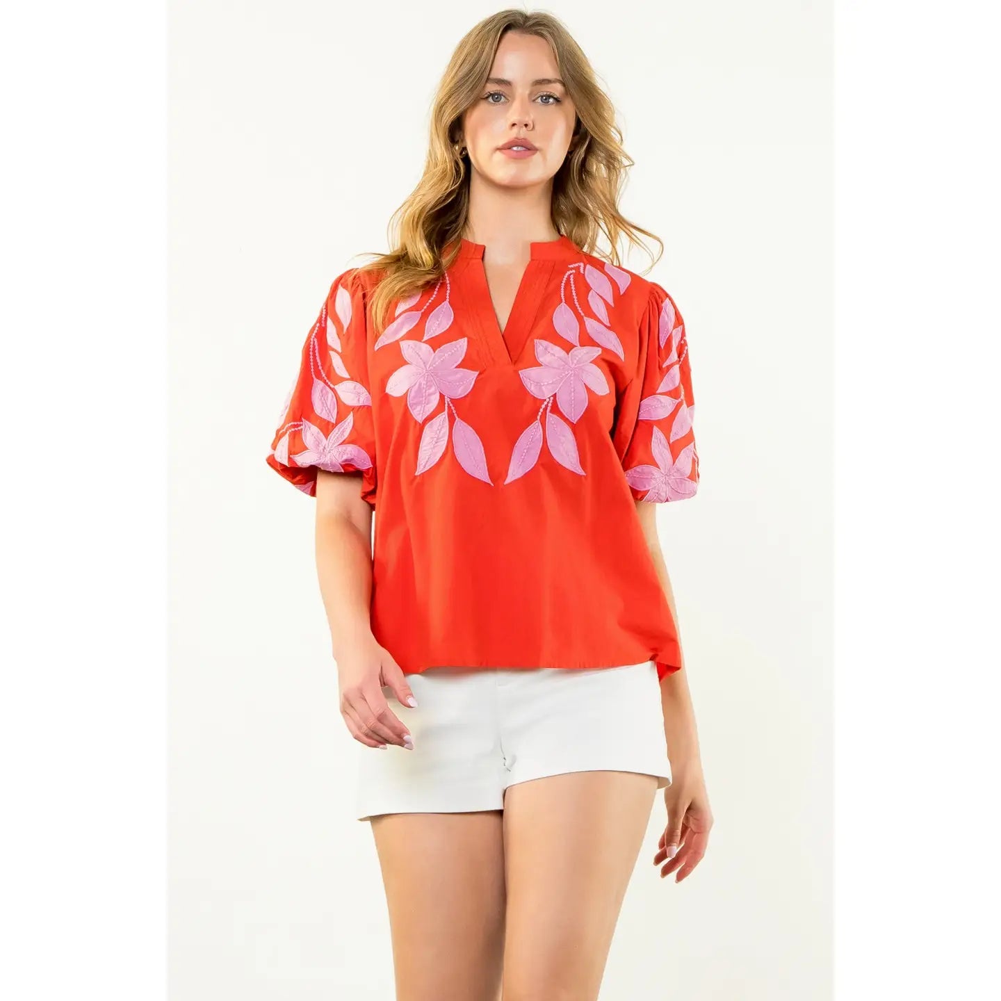 Daphne Embroidered Poplin Top