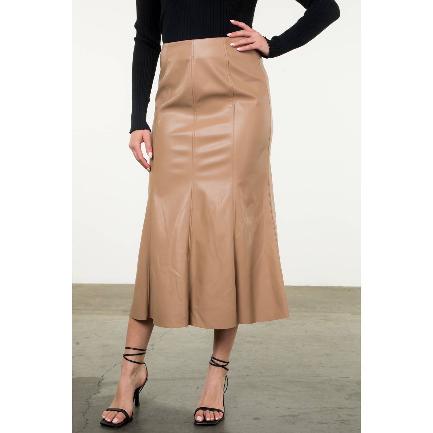 Long Leather Skirt