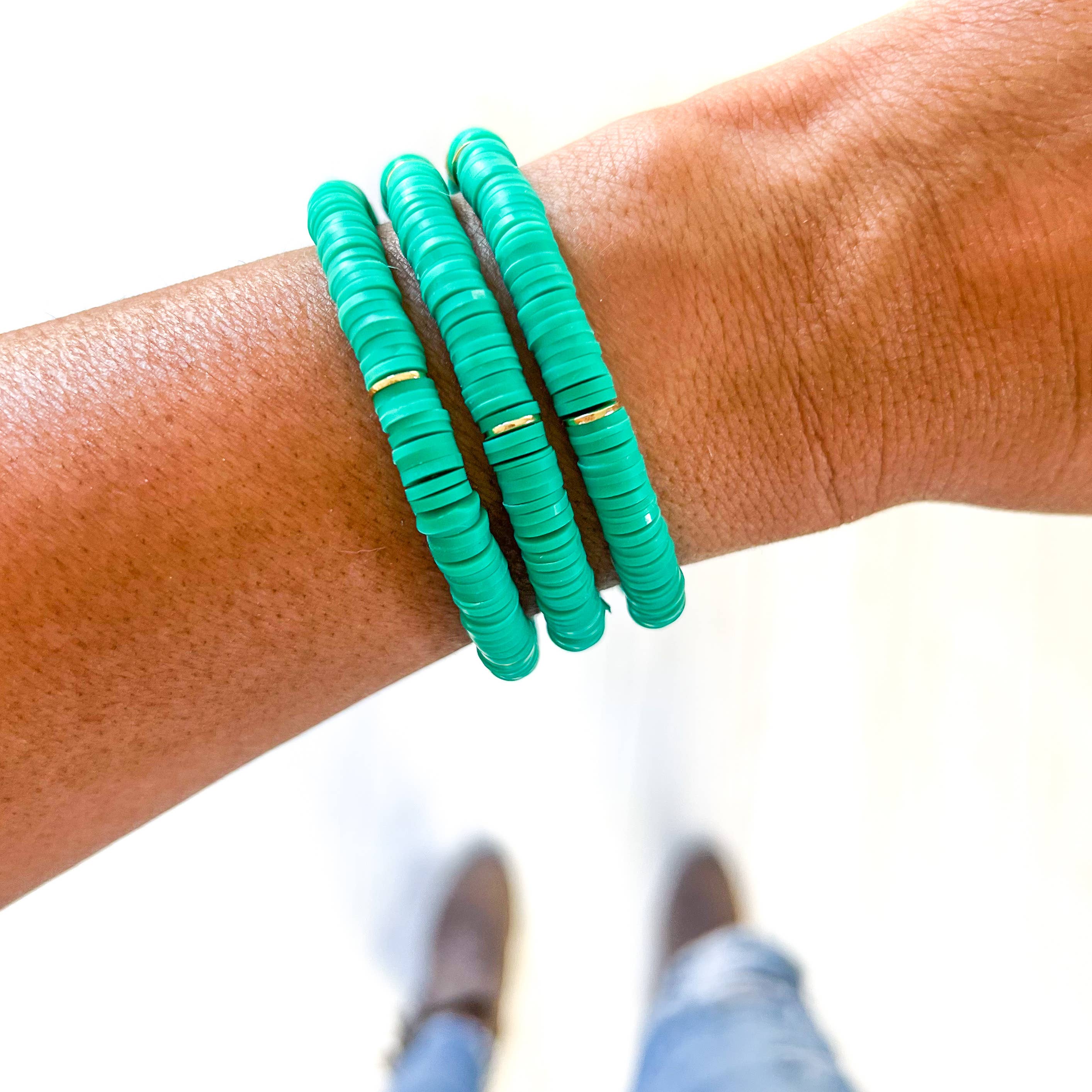 Kelly Green Heishi Bracelet