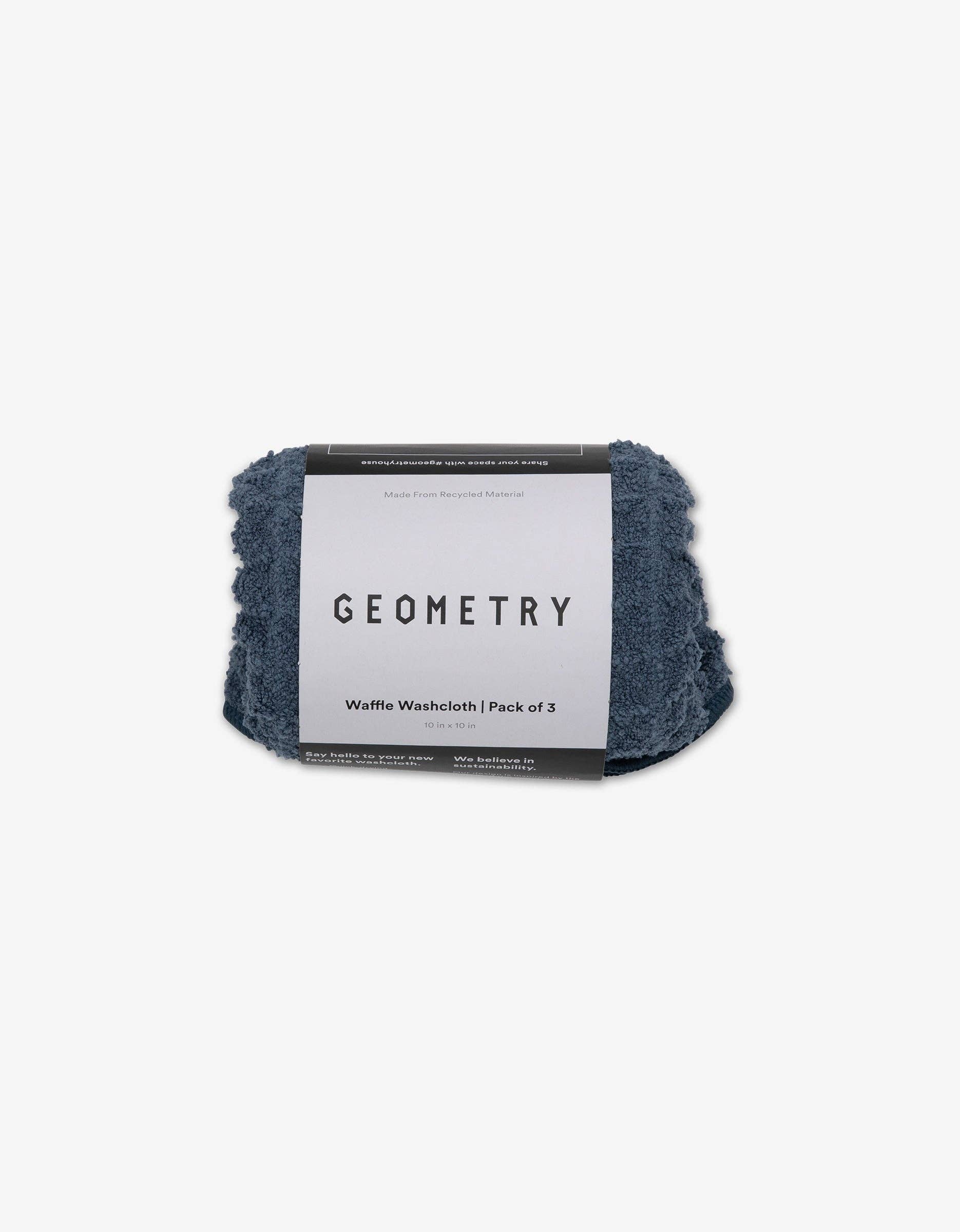 Midnight Blue Waffle Washcloth Set