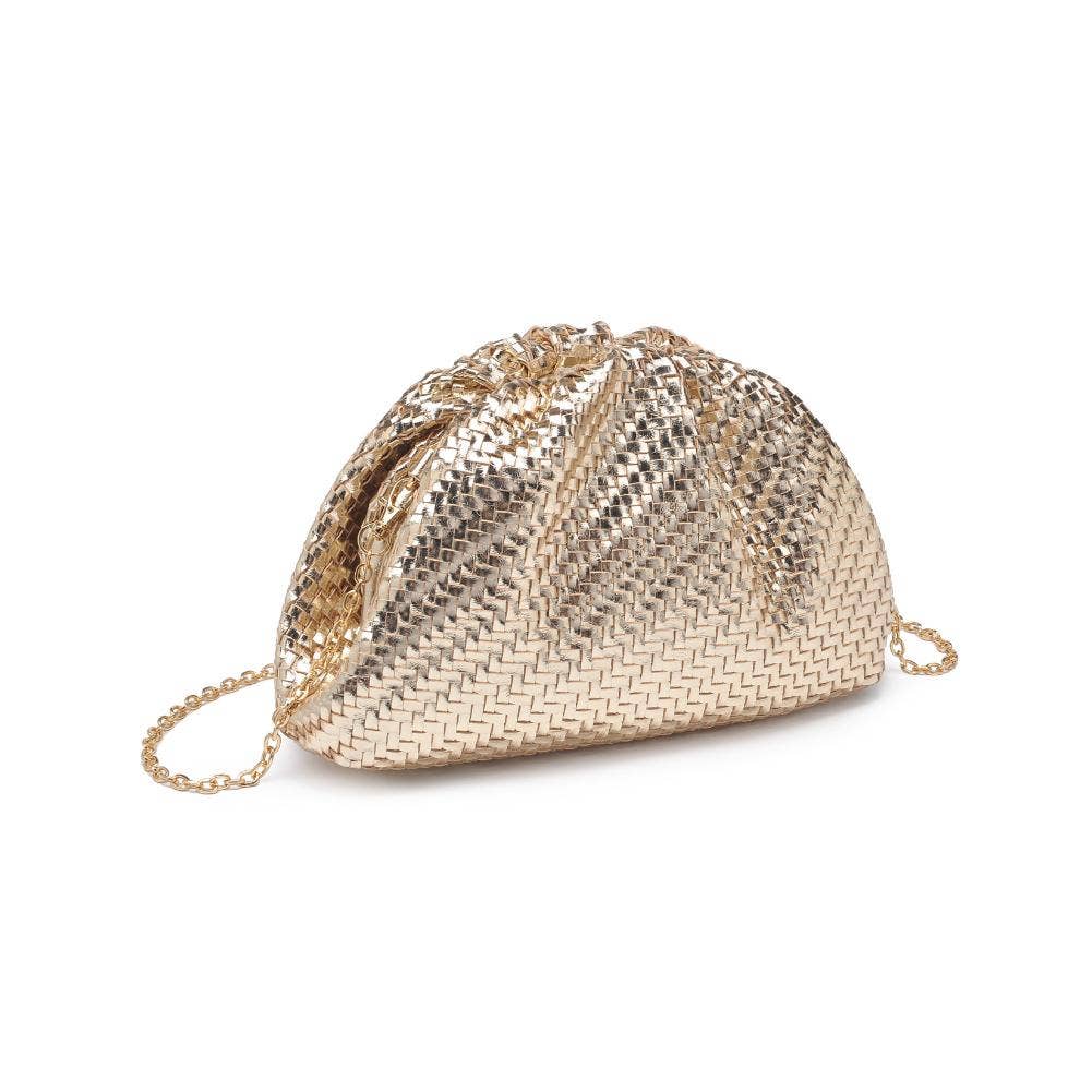 Gold Serena Woven Crossbody