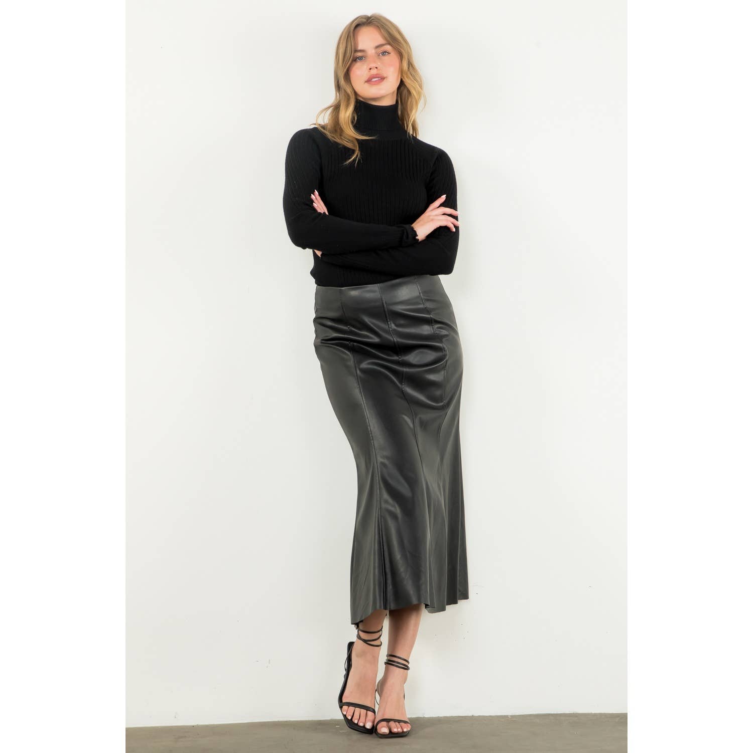 Long Leather Skirt