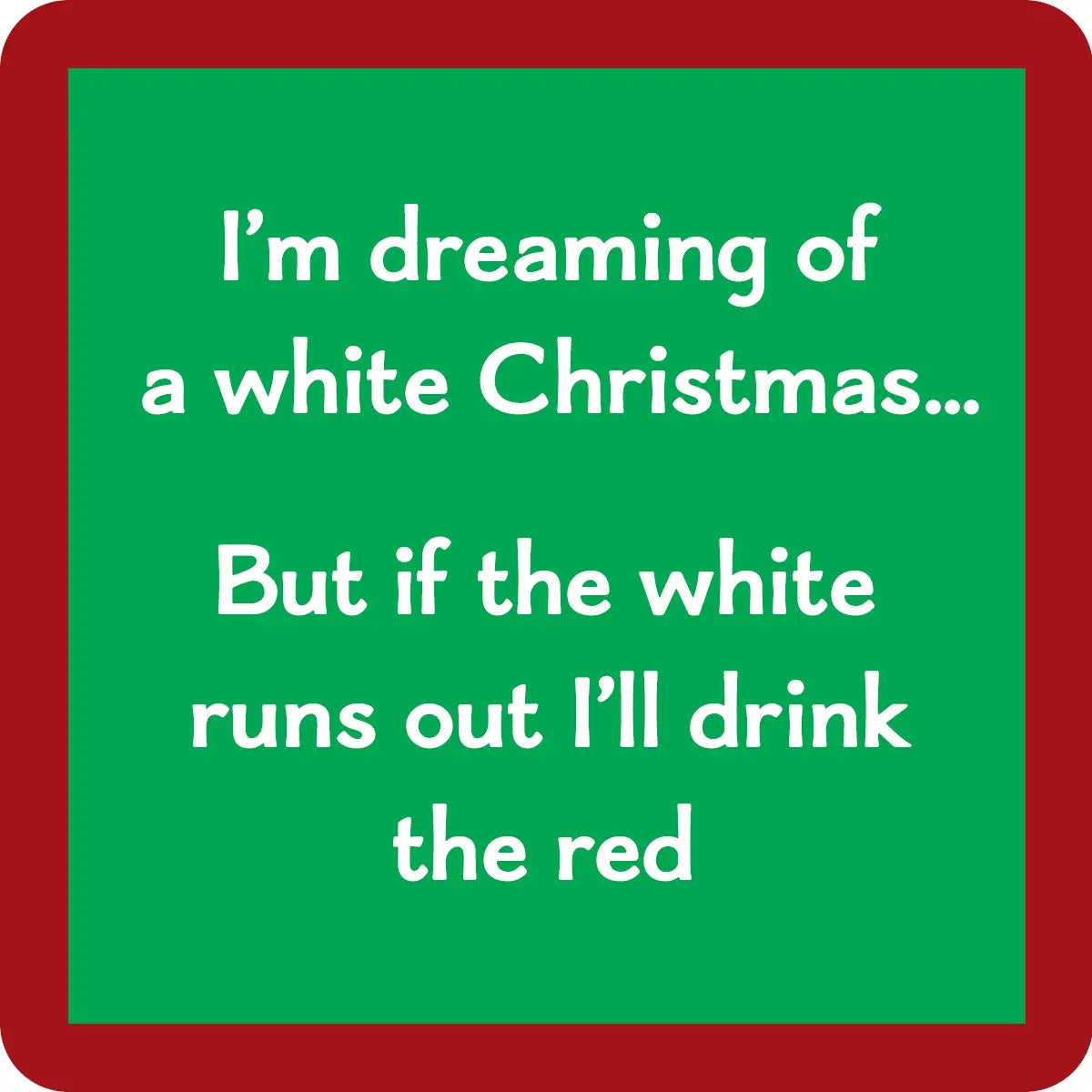 COASTER: drink red CHRISTMAS