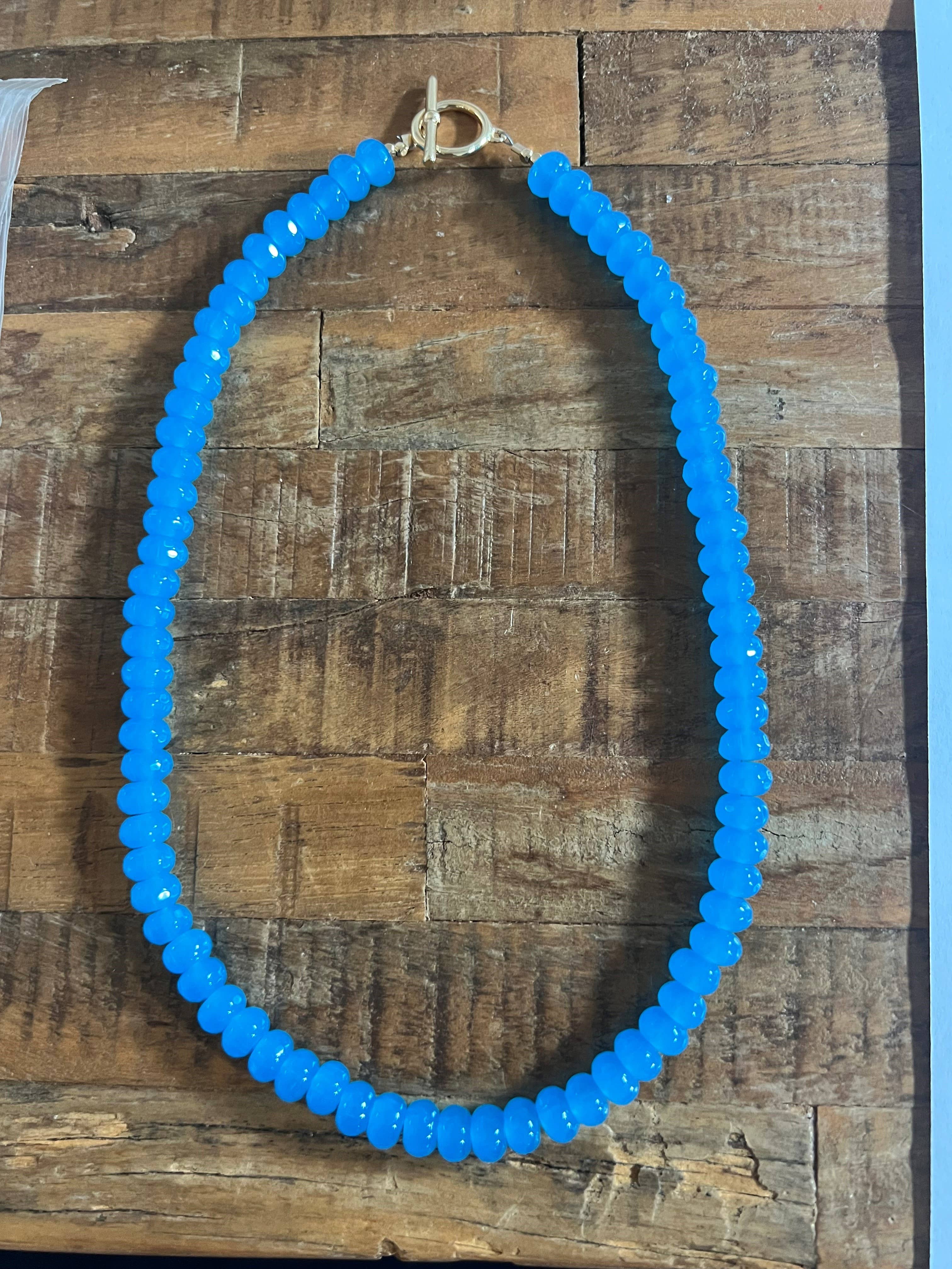 Intense Blue Beaded Necklace
