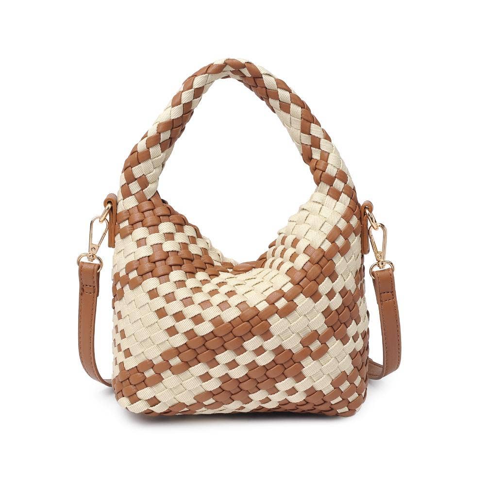 Camel + Ivory Woven Crossbody