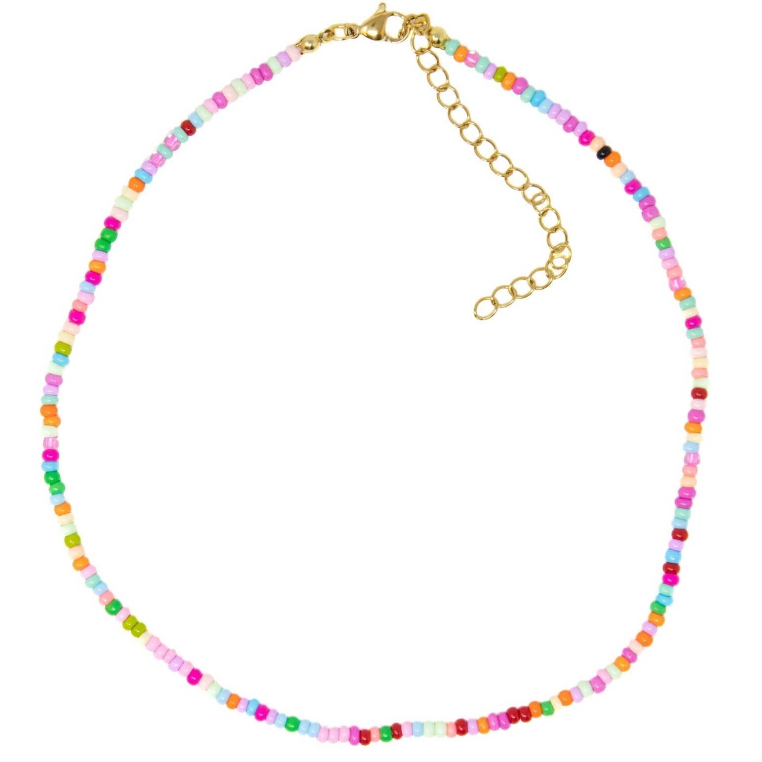 Rainbow Seed Bead Necklace