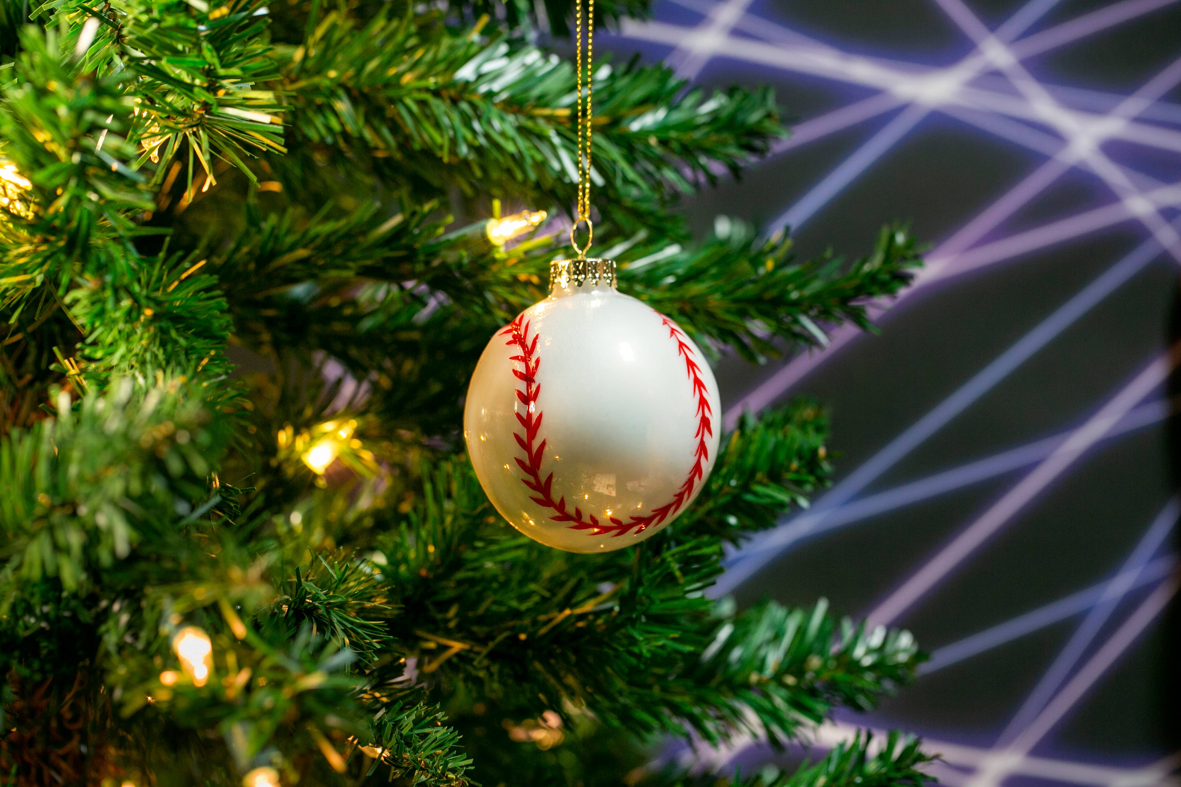 Baseball Glass Ornament