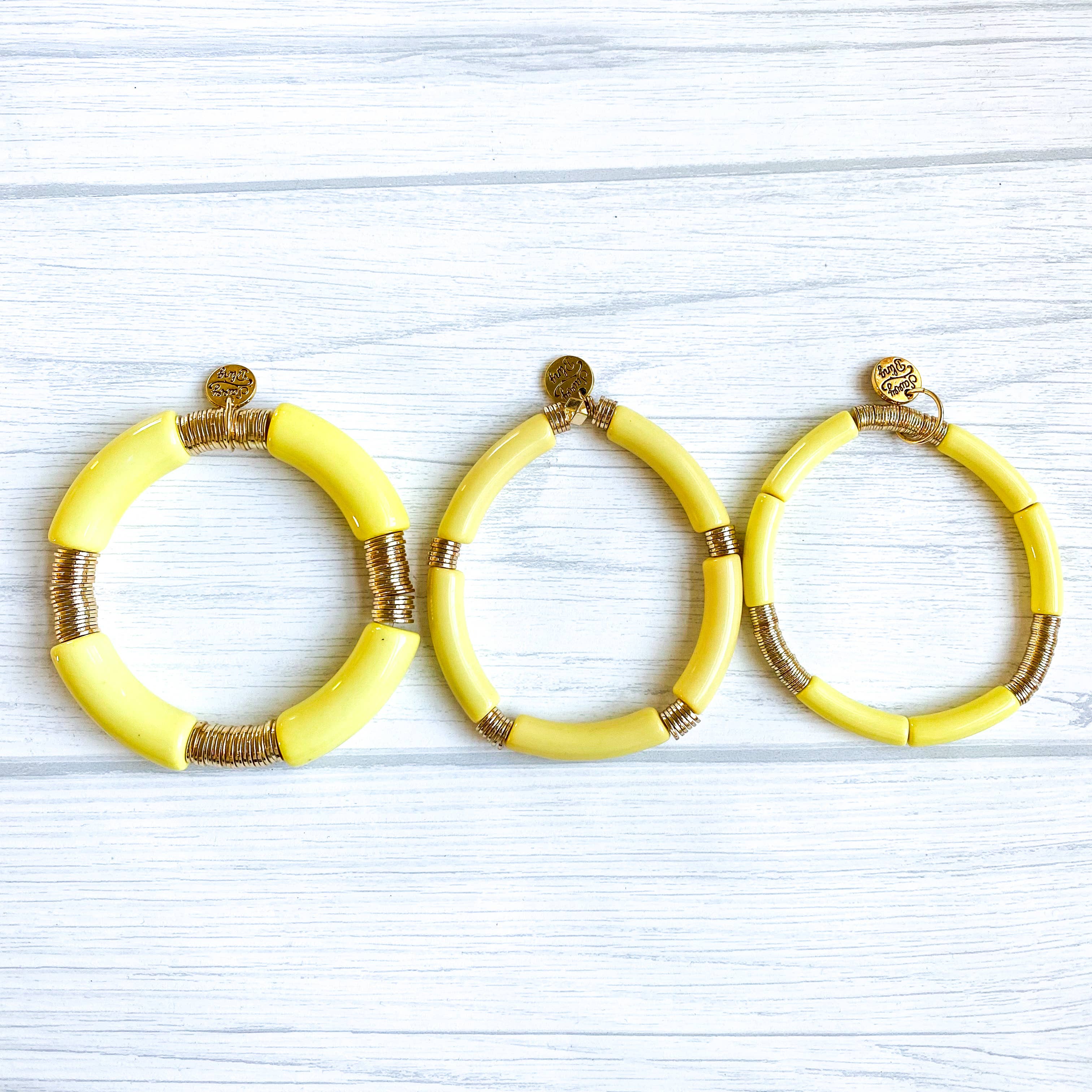 Small Yellow Tube Bracelet