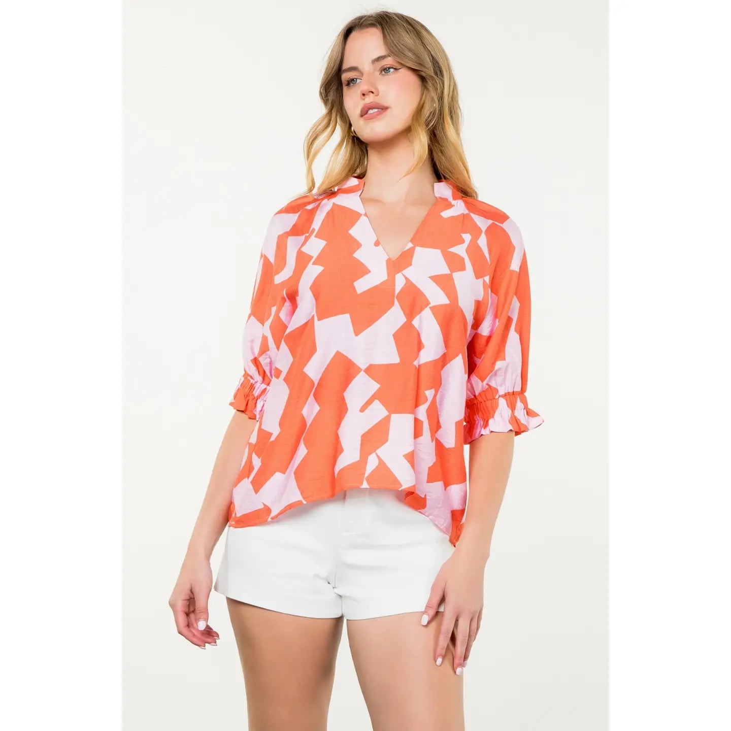 Dora Geo Print Top