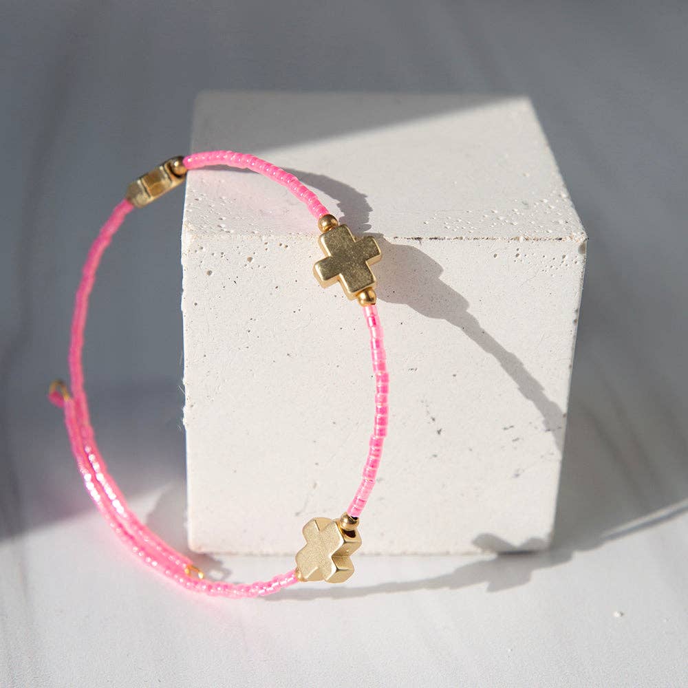 Hot Pink Faithful Stacking Bangle