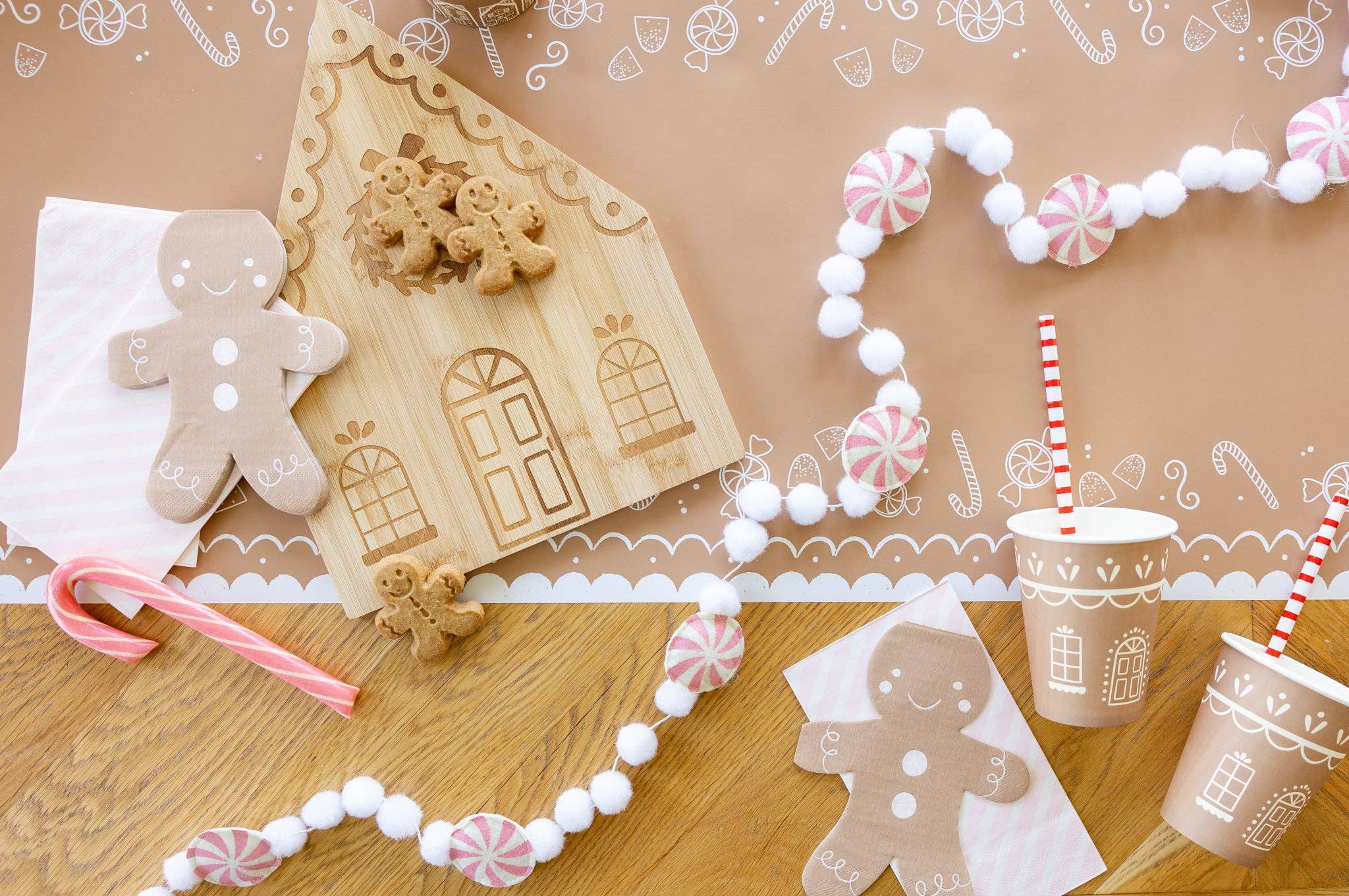 Gingerbread Candy Felt Banner