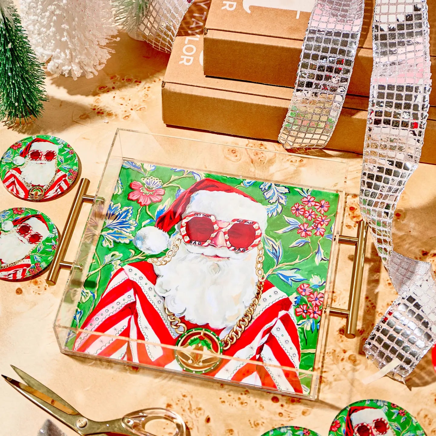 Swanky Santa Large Tray