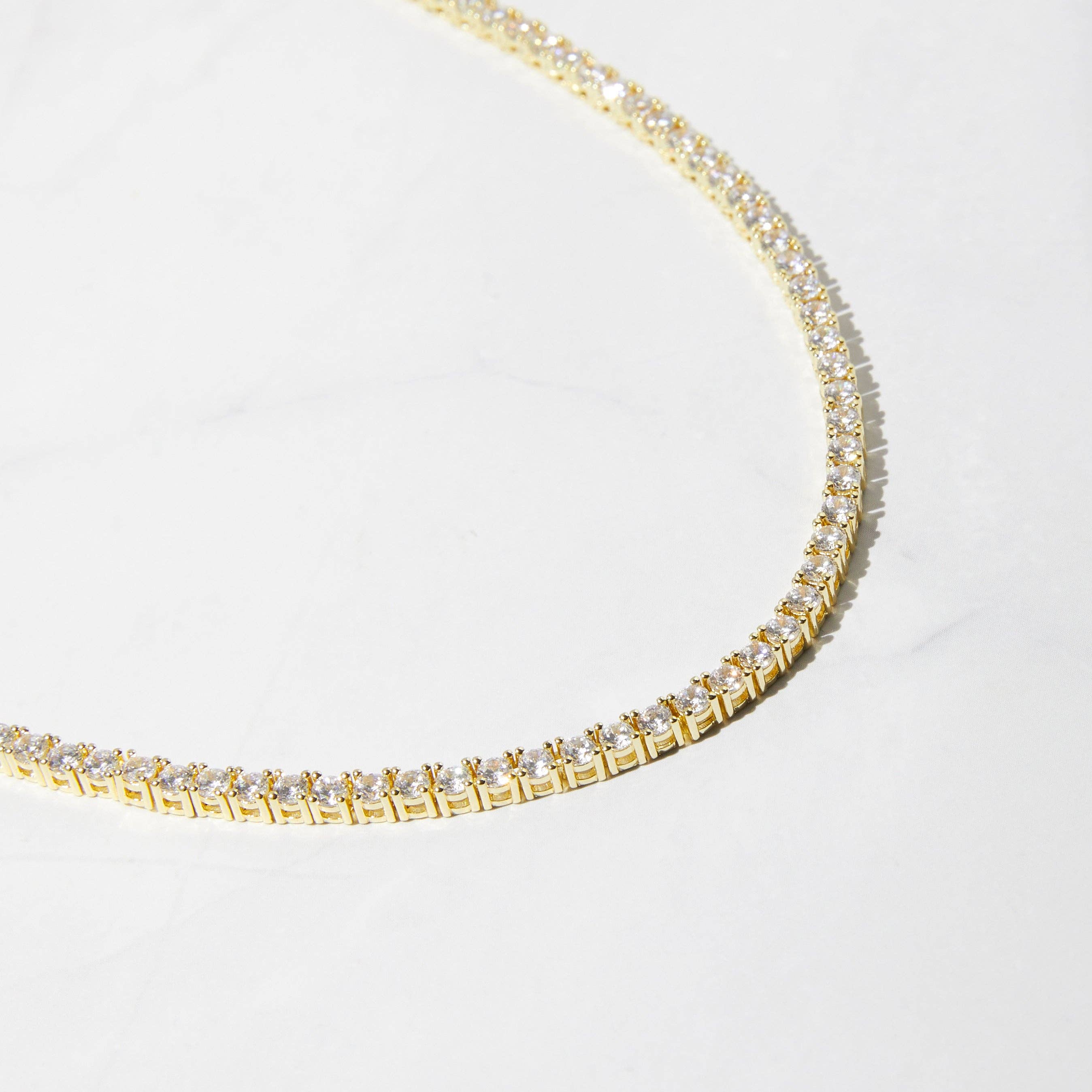 3mm Diamond Tennis Necklace