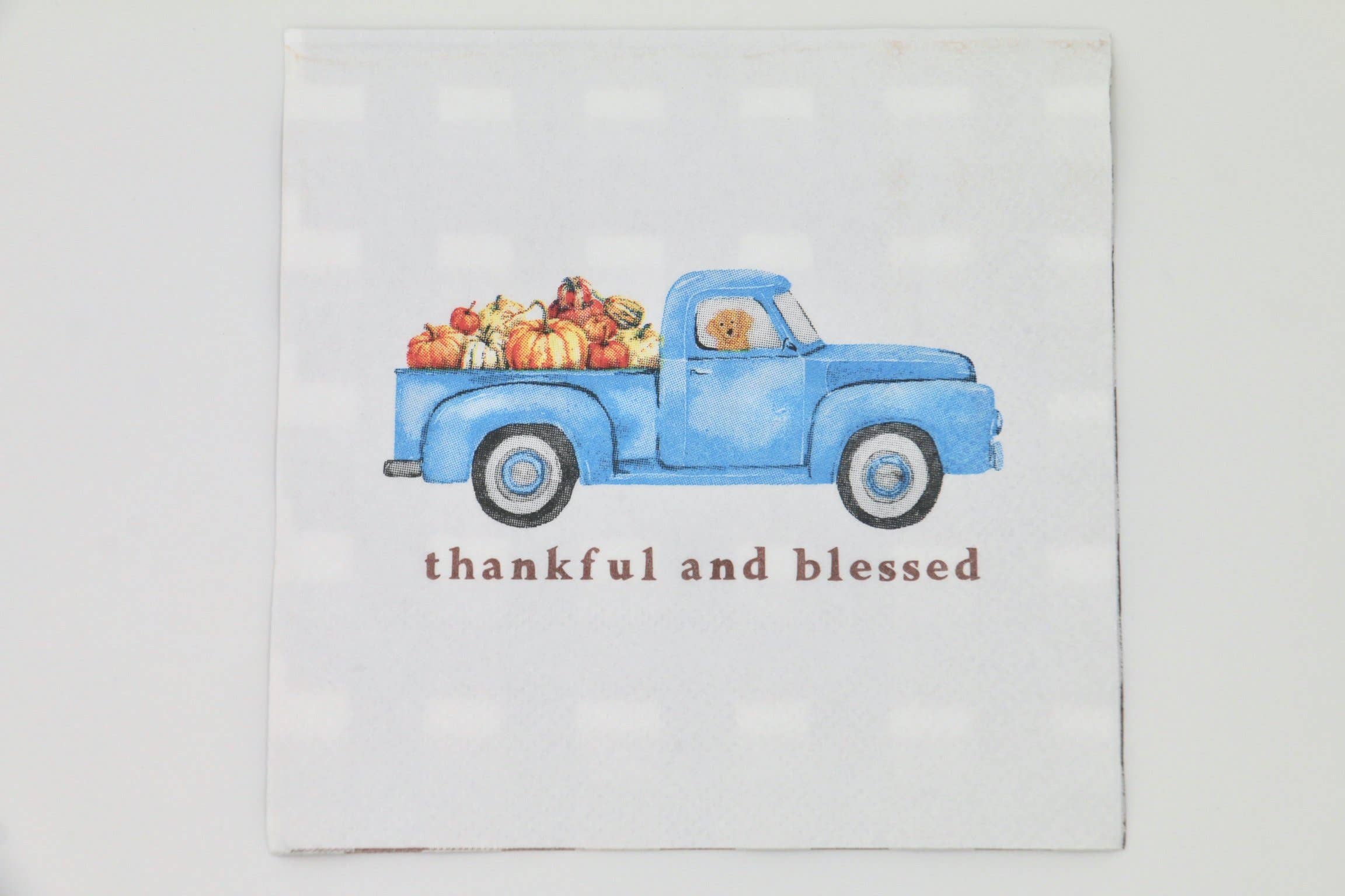 Thankful and Blessed Truck Cocktail Napkins