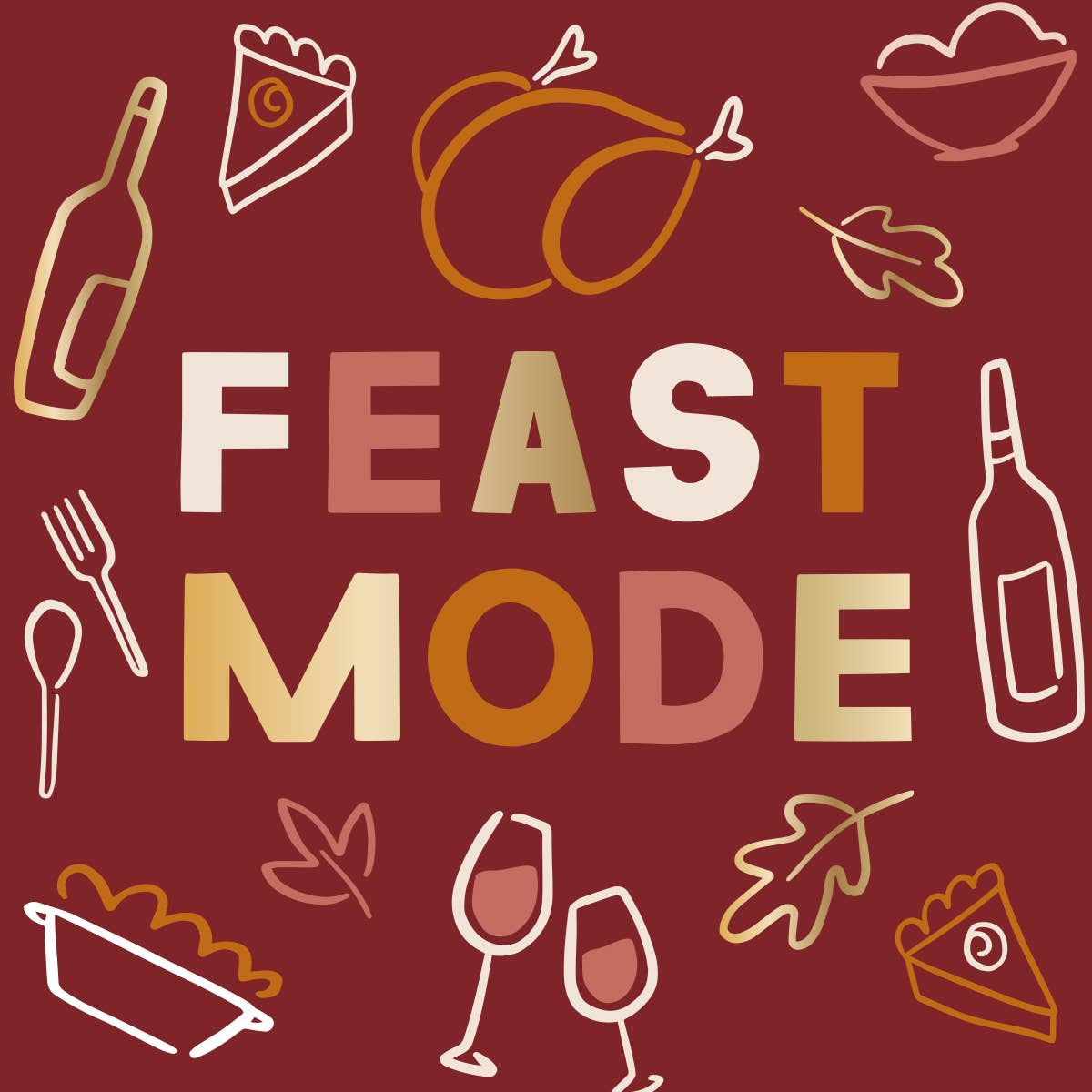 Feast Mode Cocktail Napkins