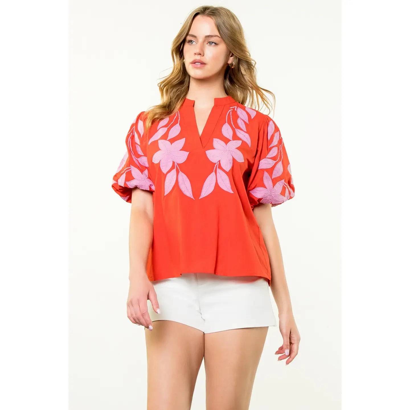 Daphne Embroidered Poplin Top