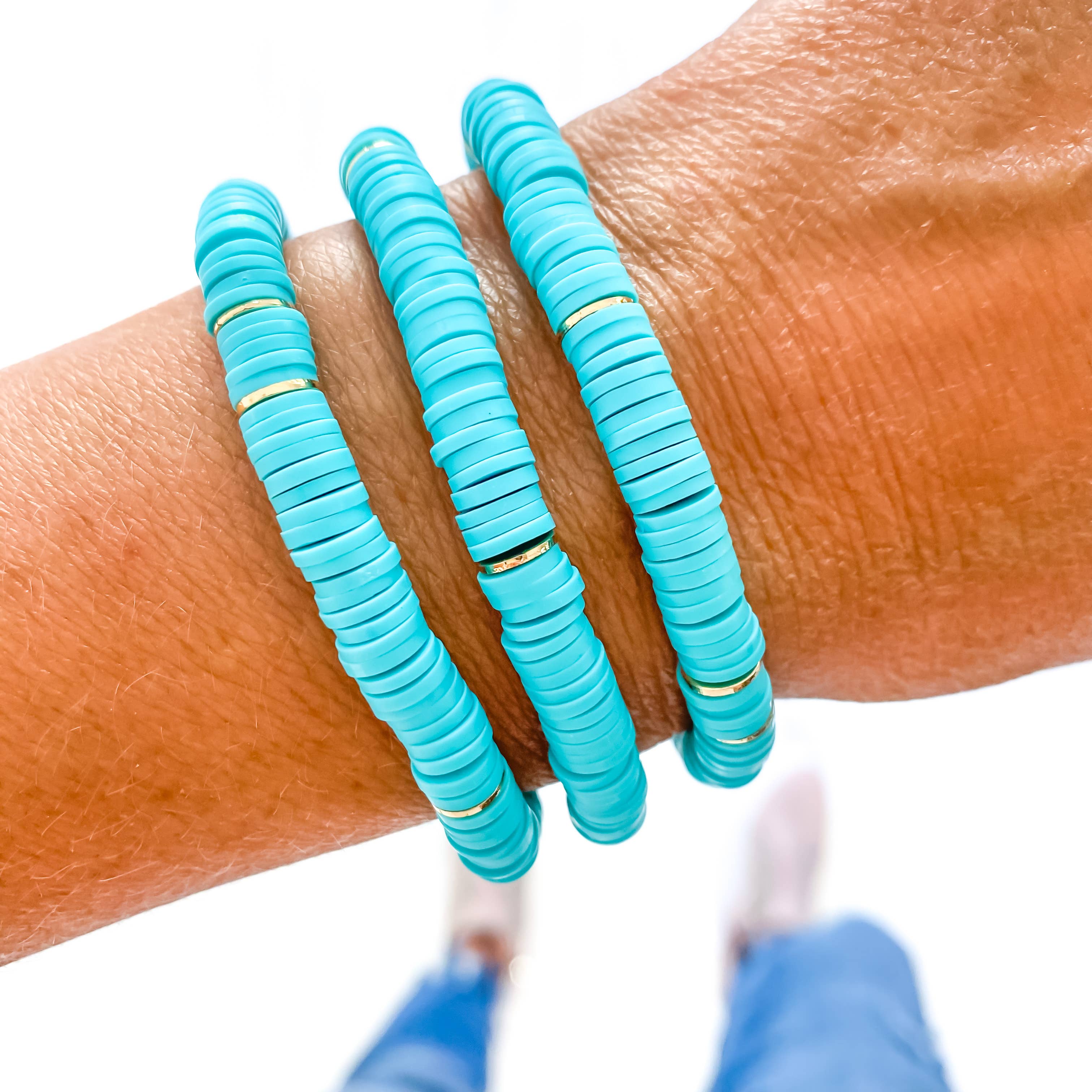 Sky Blue Heishi Bracelet