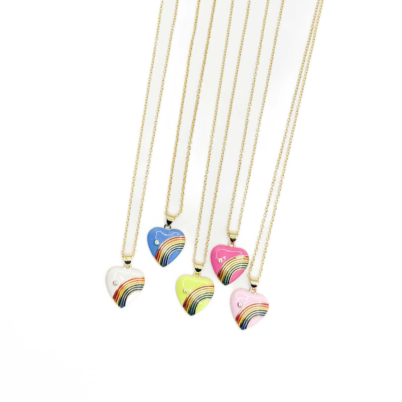 SWeeT Heart and Rainbow Necklace