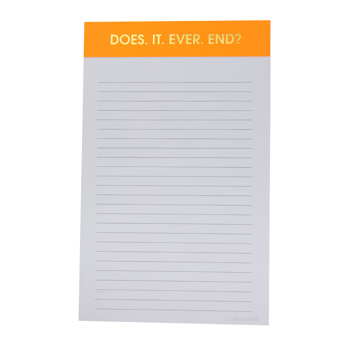 Does It Ever End? - Lined Notepad