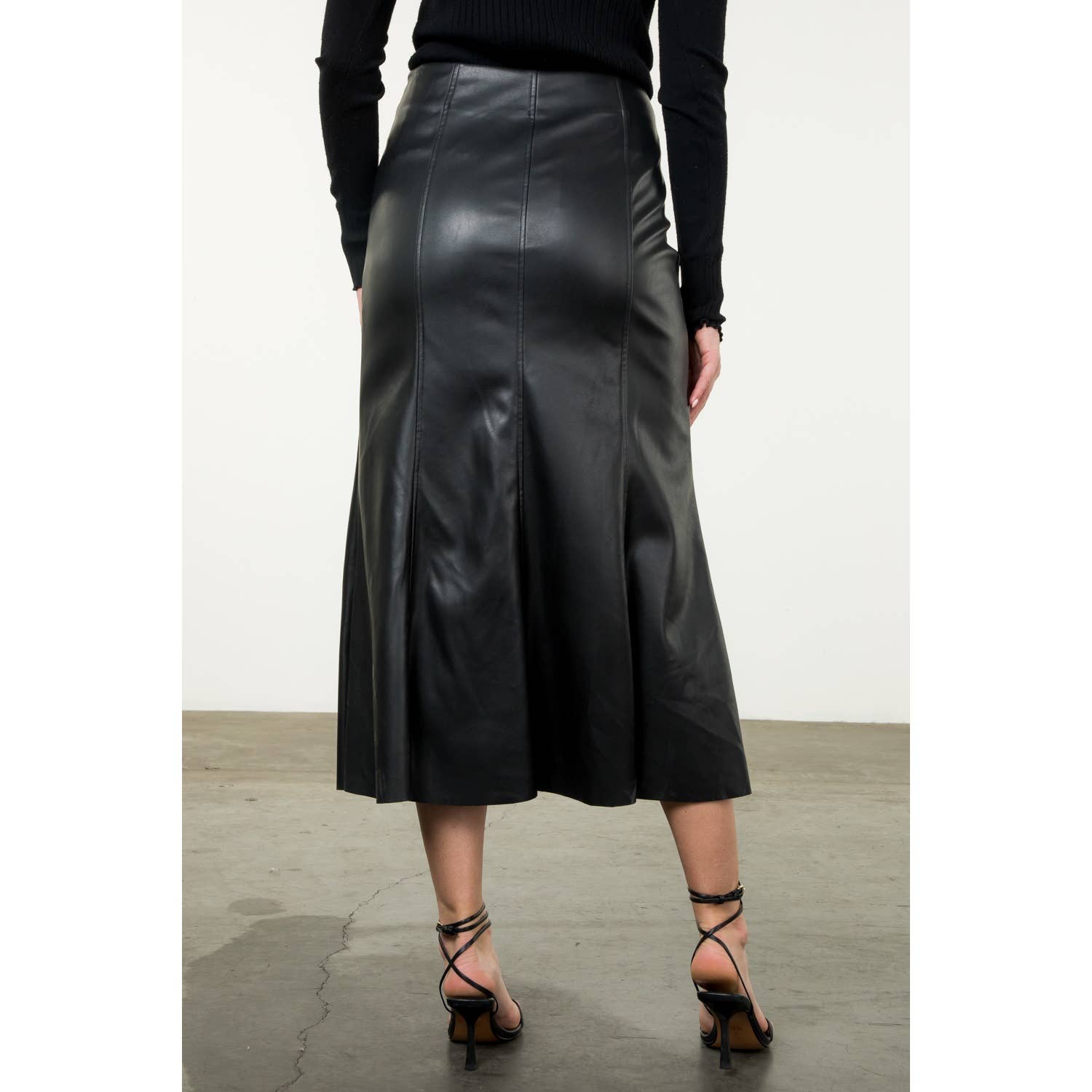 Long Leather Skirt