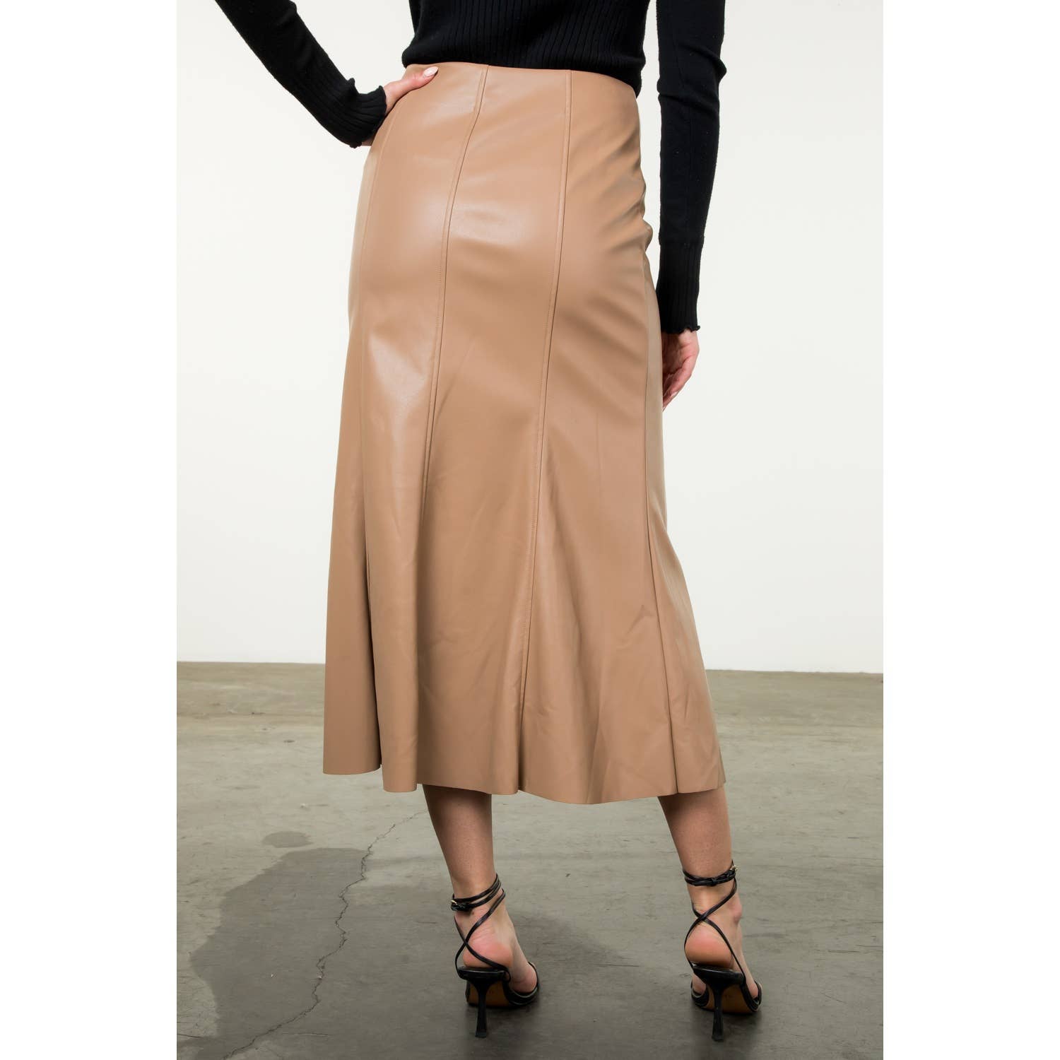 Long Leather Skirt