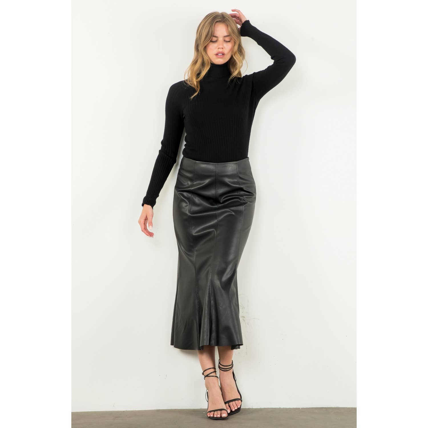 Long Leather Skirt