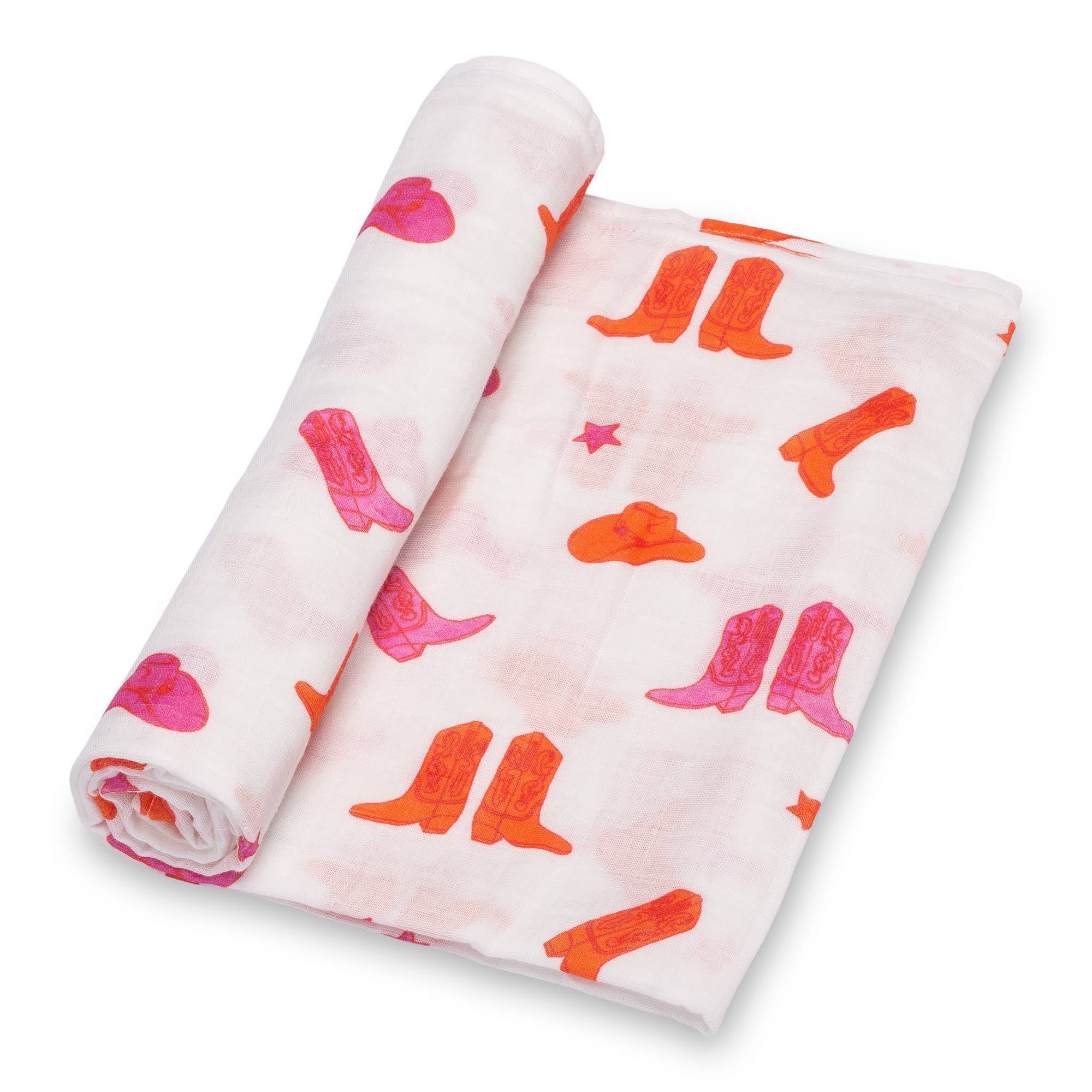 Pink Boots Baby Swaddle Blanket