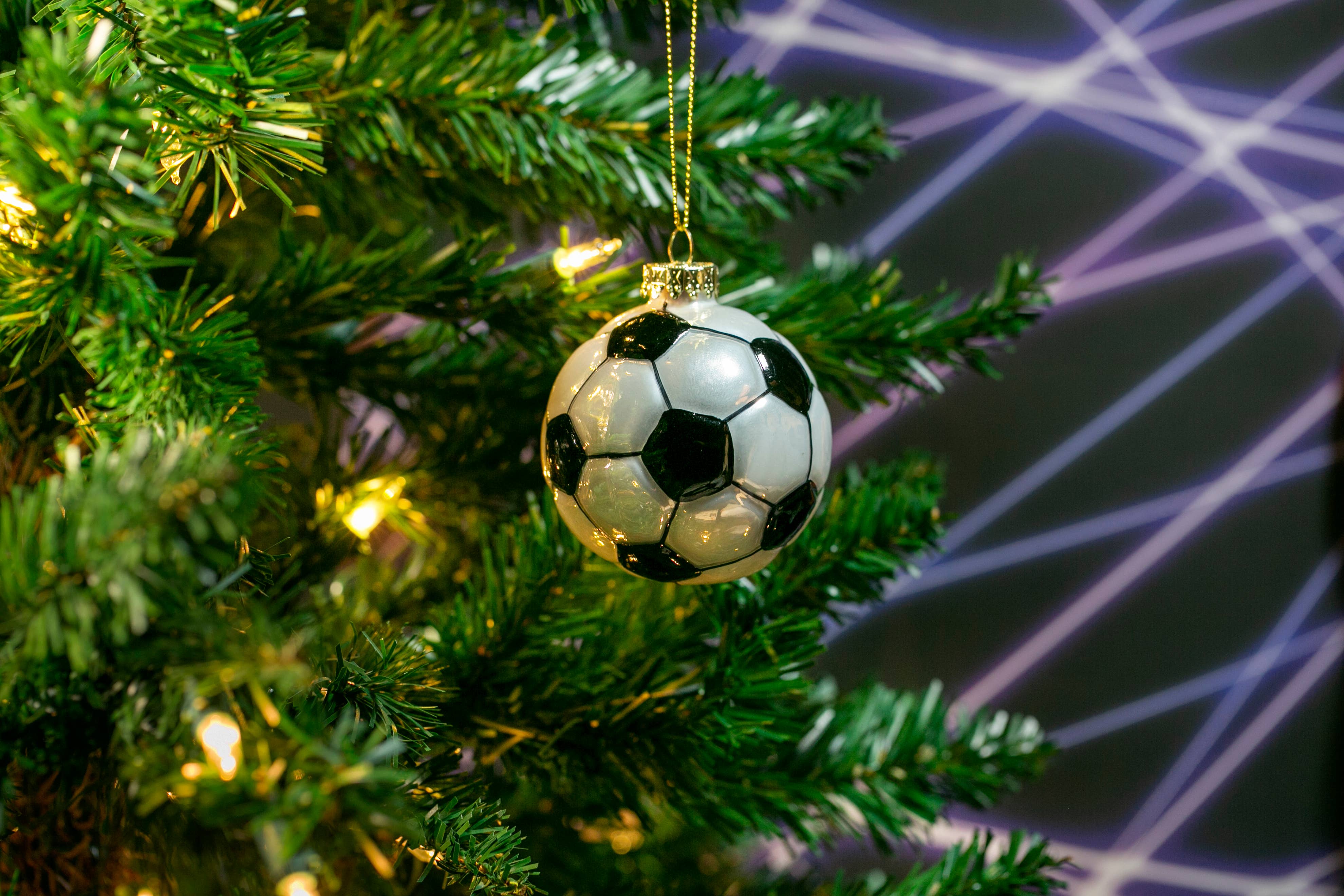 Soccer Ball Glass Ornament