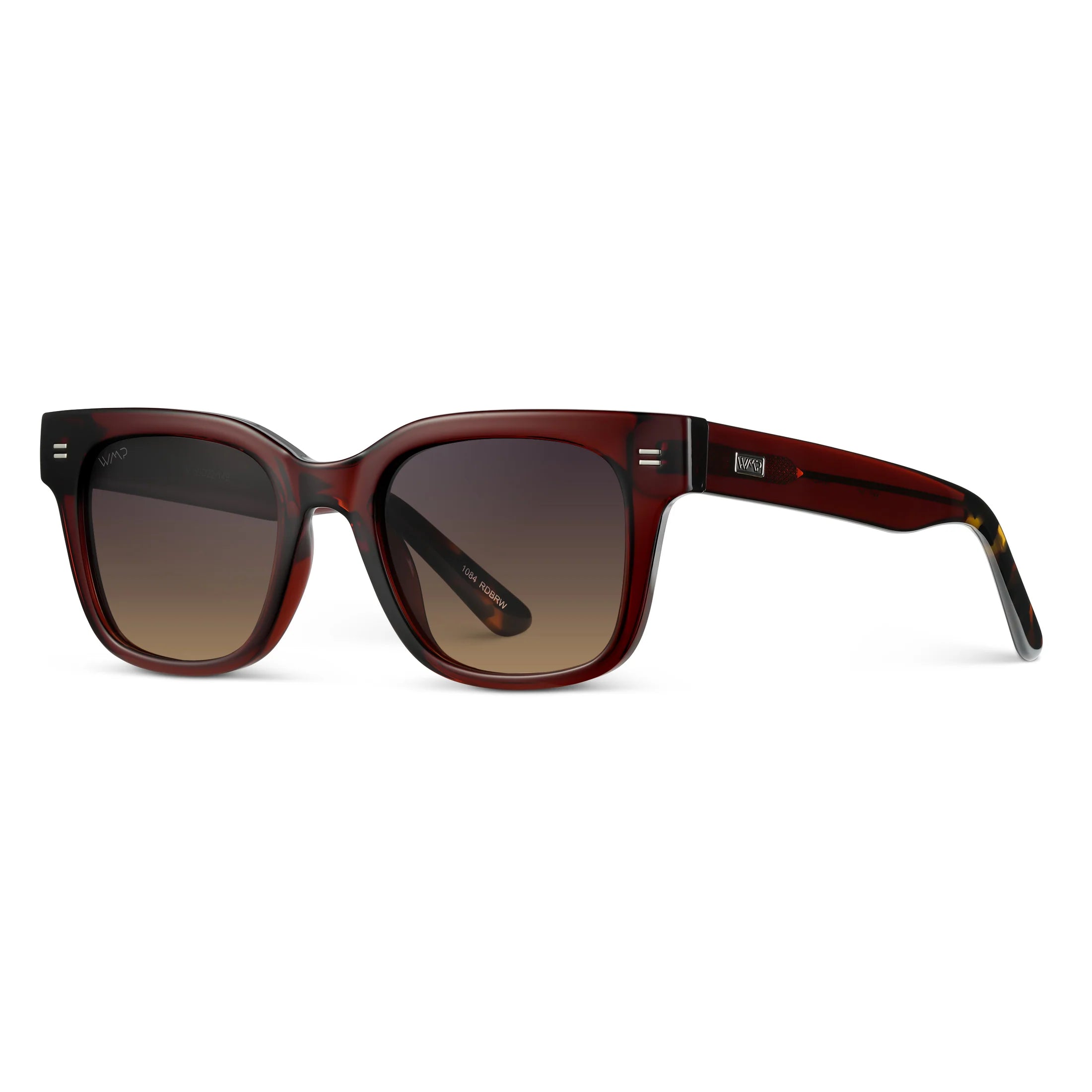 Nash Sunglasses in Red Garnet/Amber