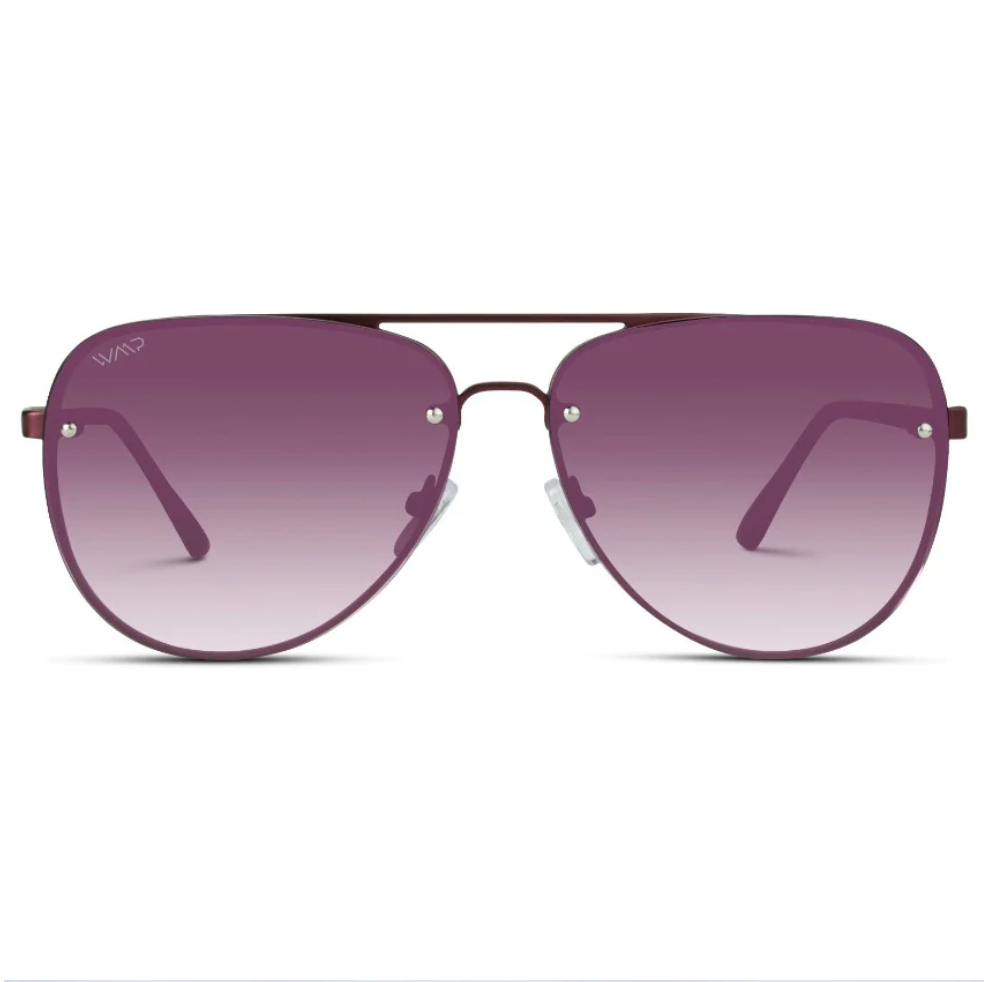 Jade Sunglasses in Metallic Burgundy