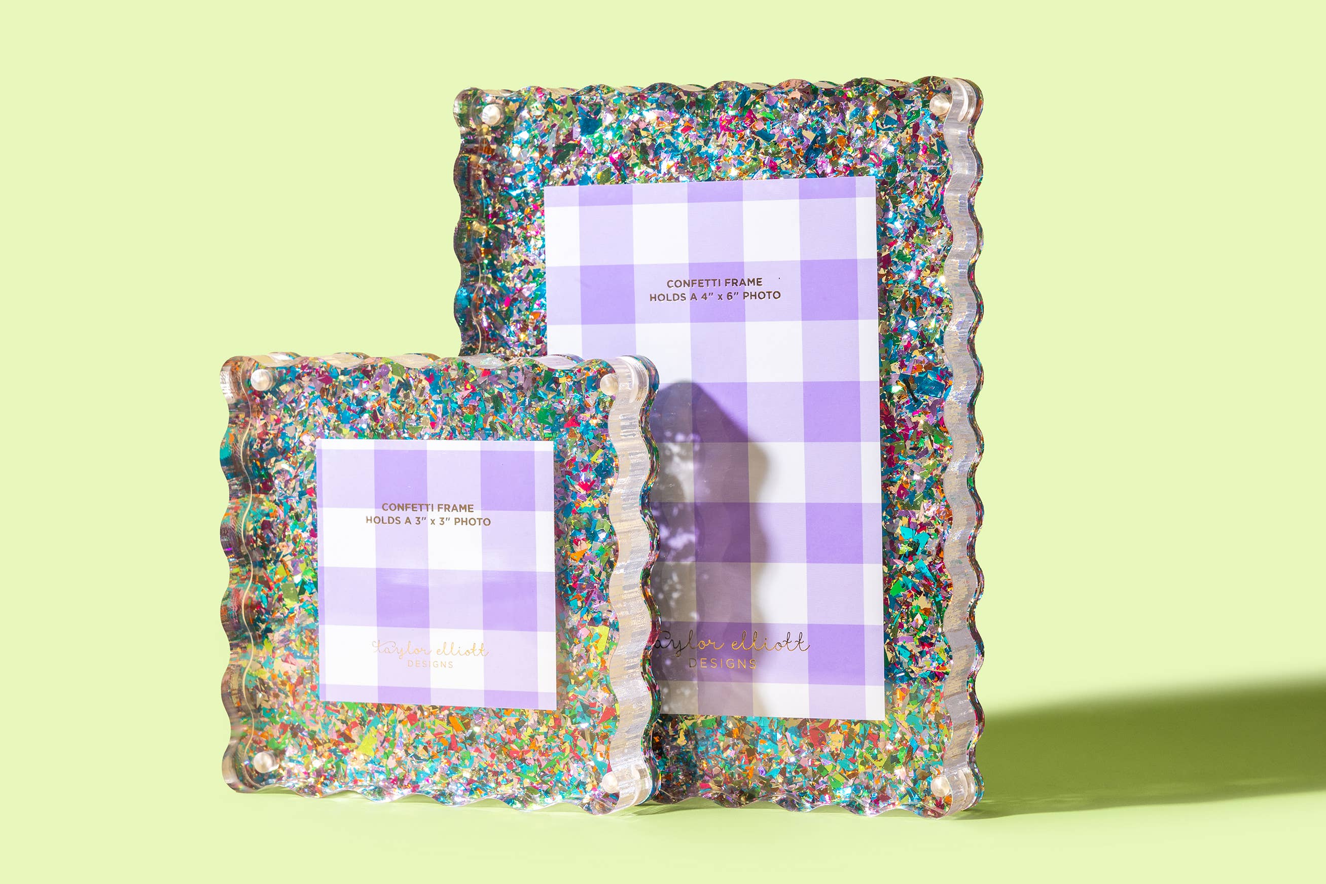 Colorful Confetti Acrylic Picture Frame 5x5