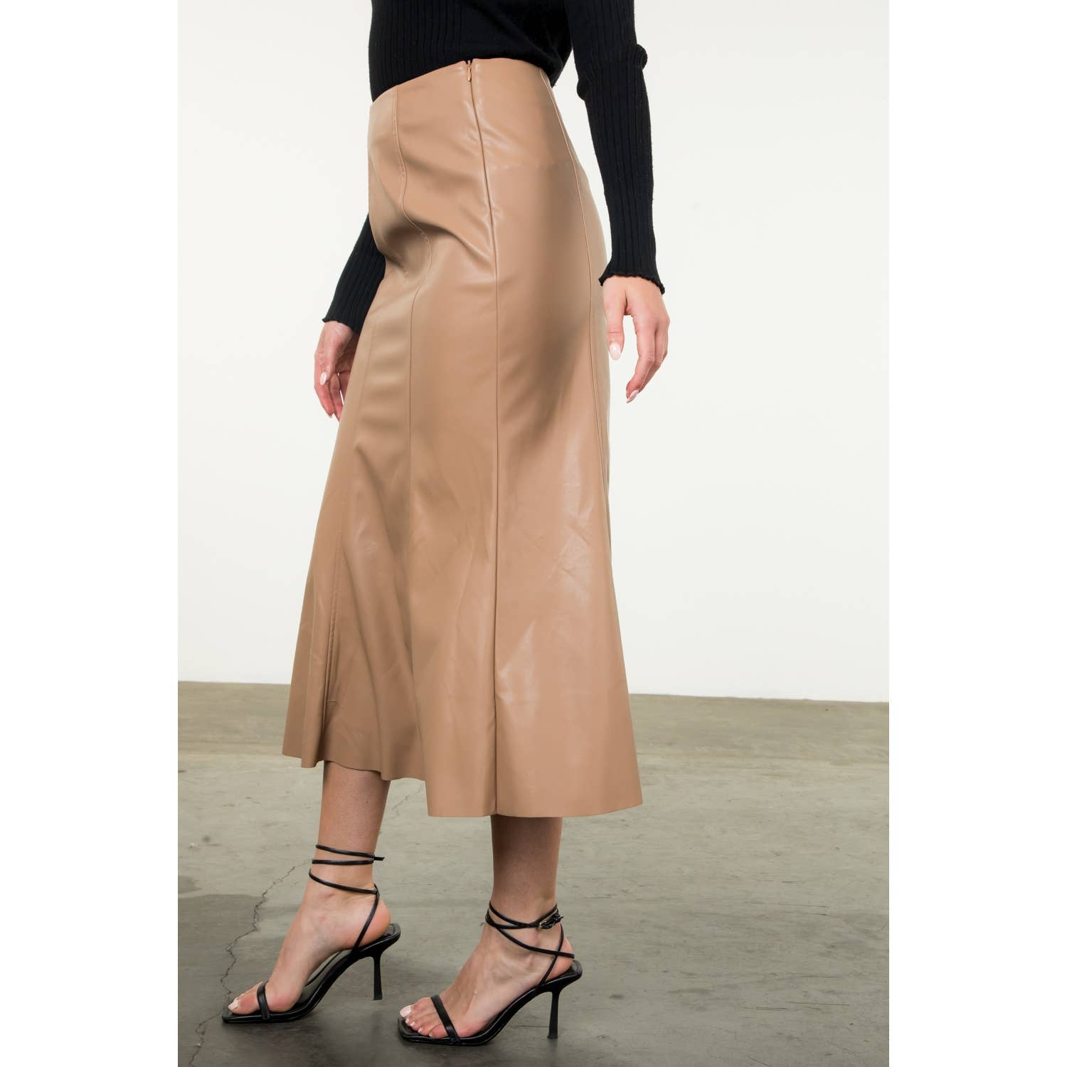 Long Leather Skirt