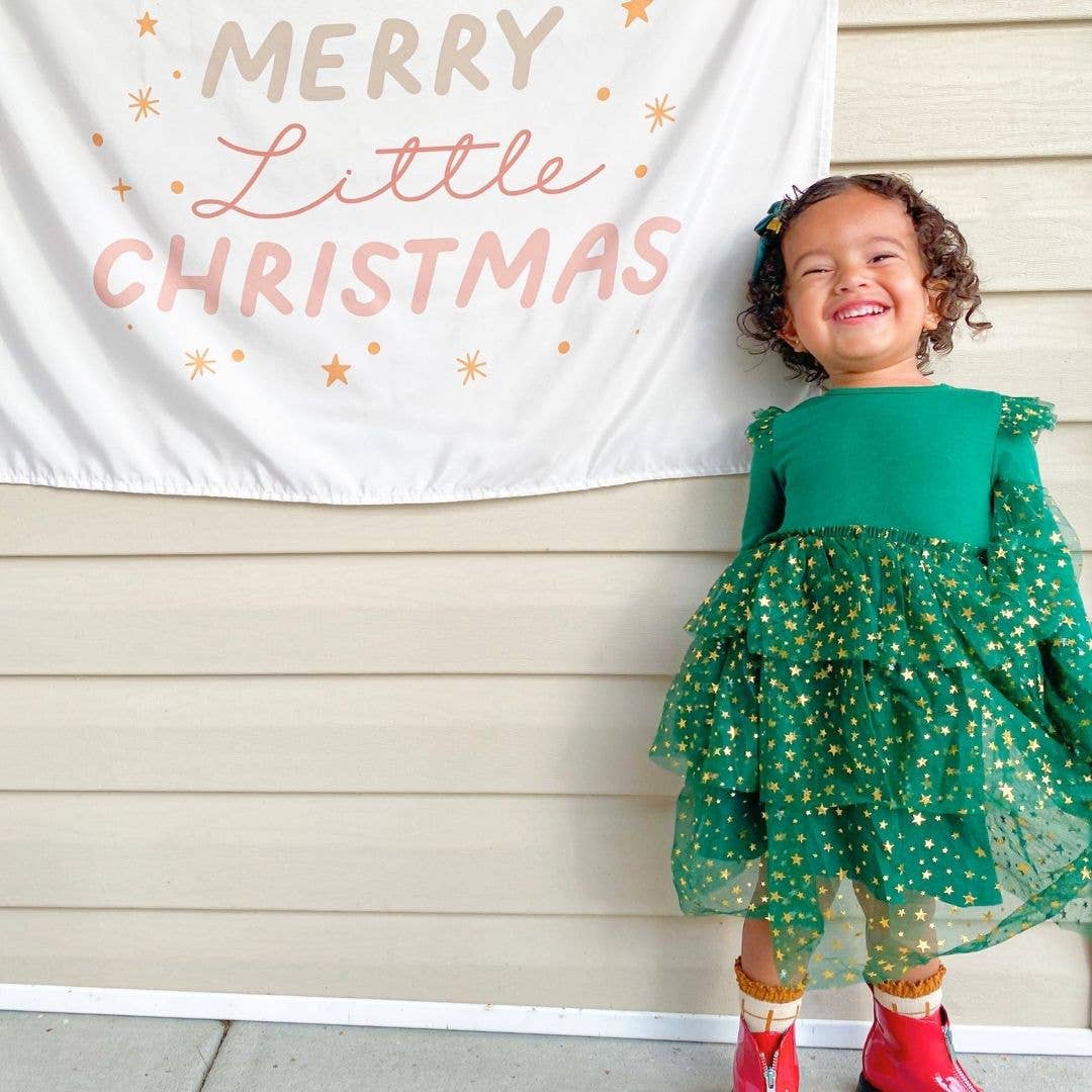 Emerald Shimmer Christmas Dress