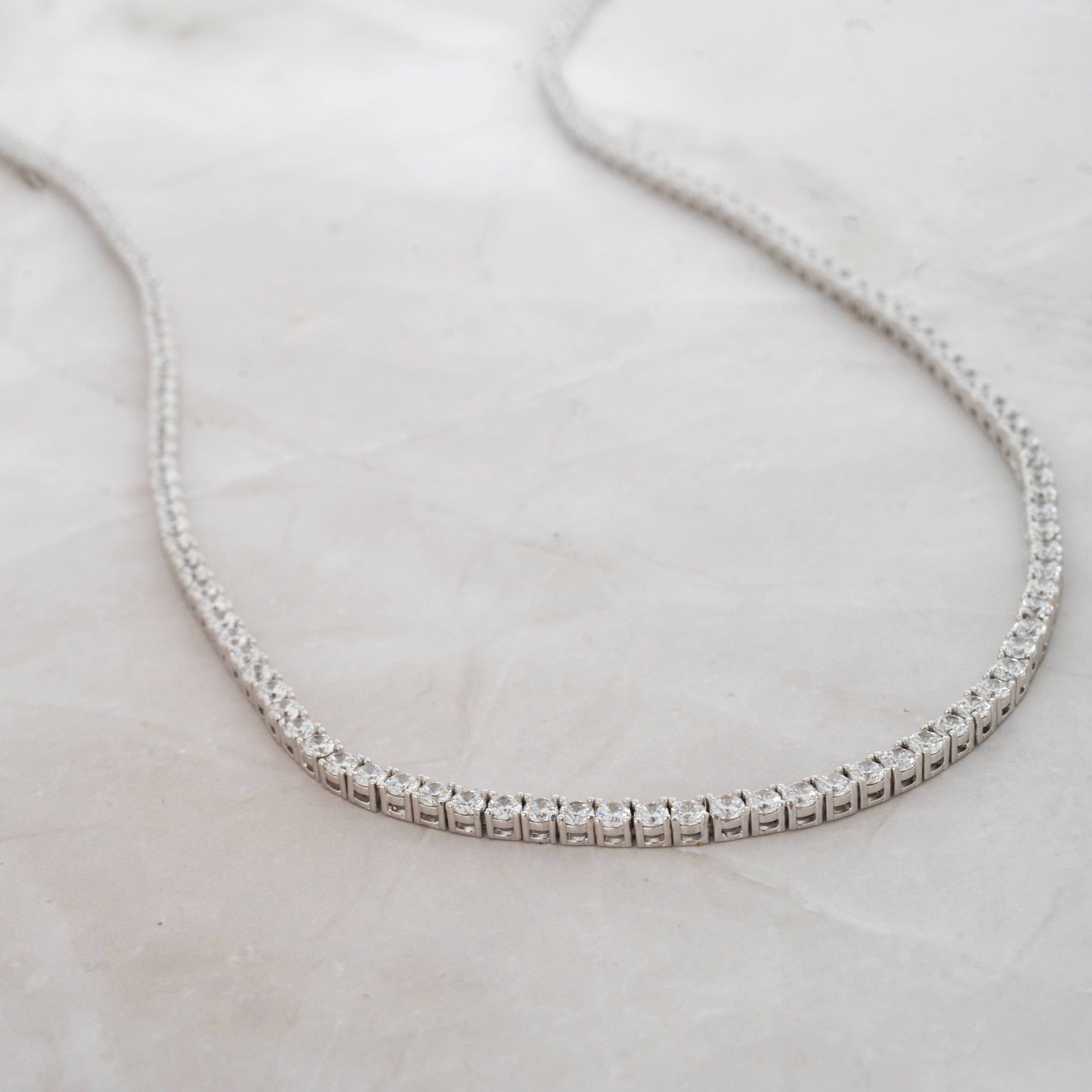 3mm Diamond Tennis Necklace