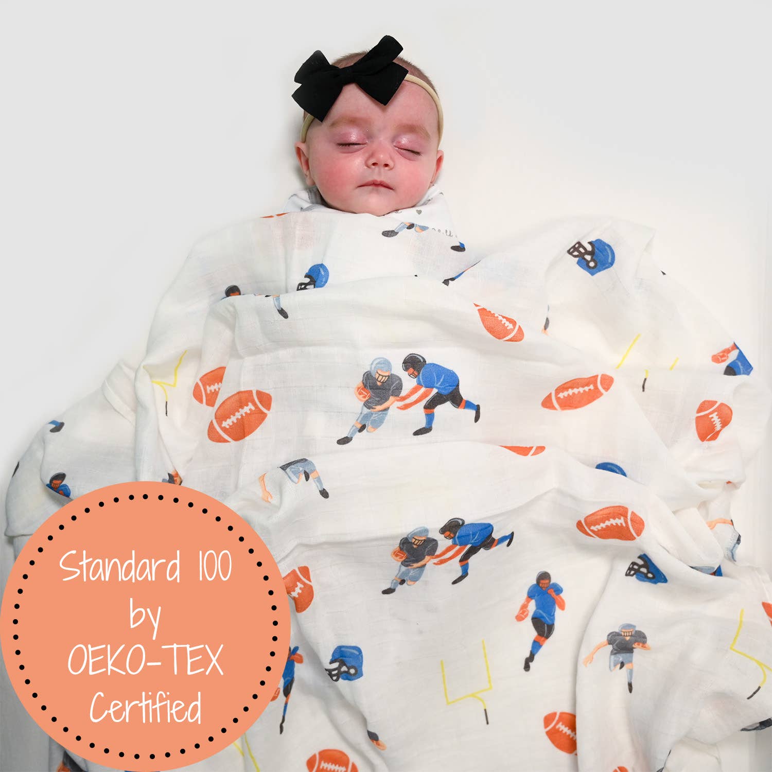 Touchdown Football Baby Swaddle Blanket