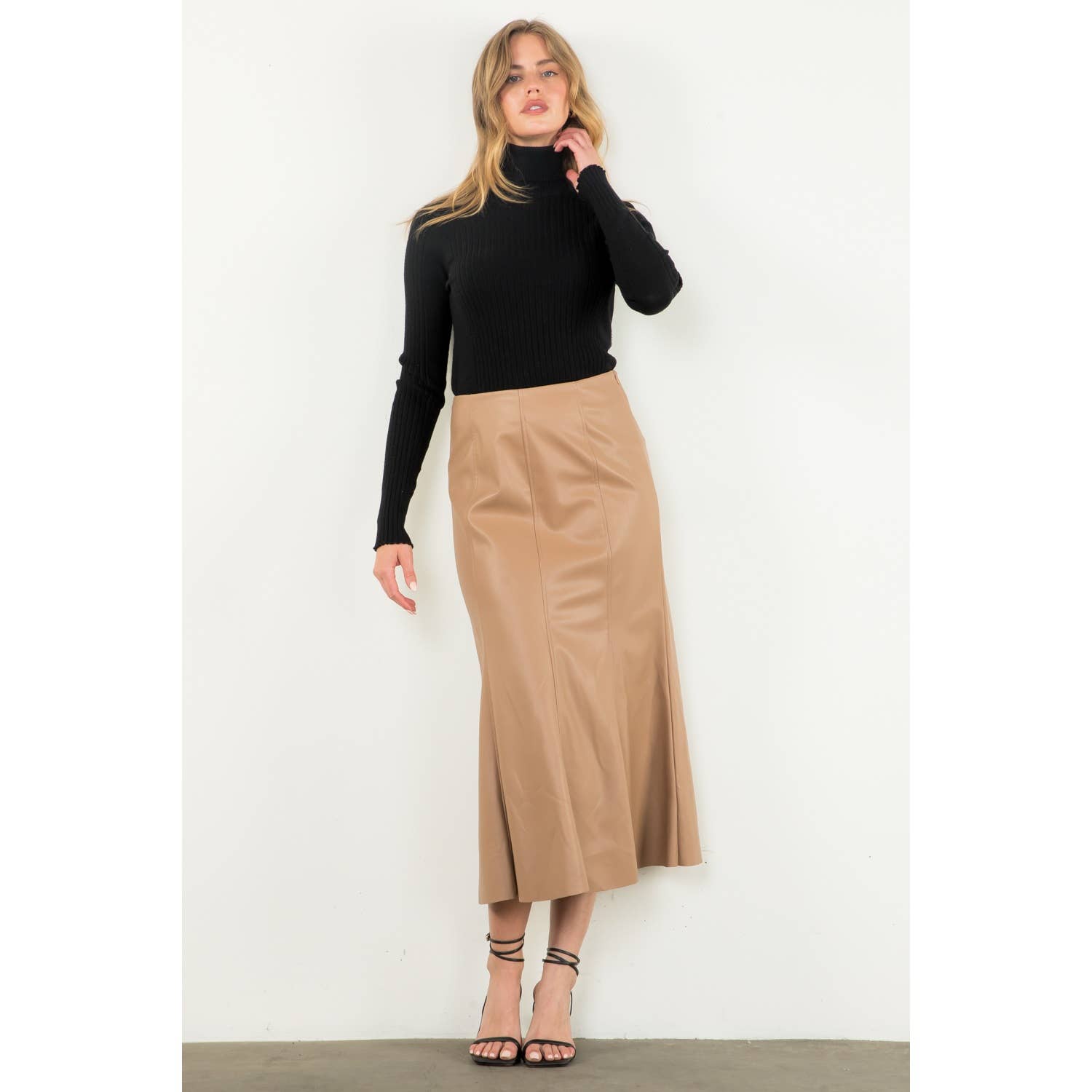 Long Leather Skirt