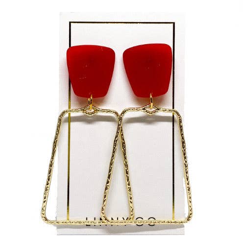 Red Kaelyn Earrings