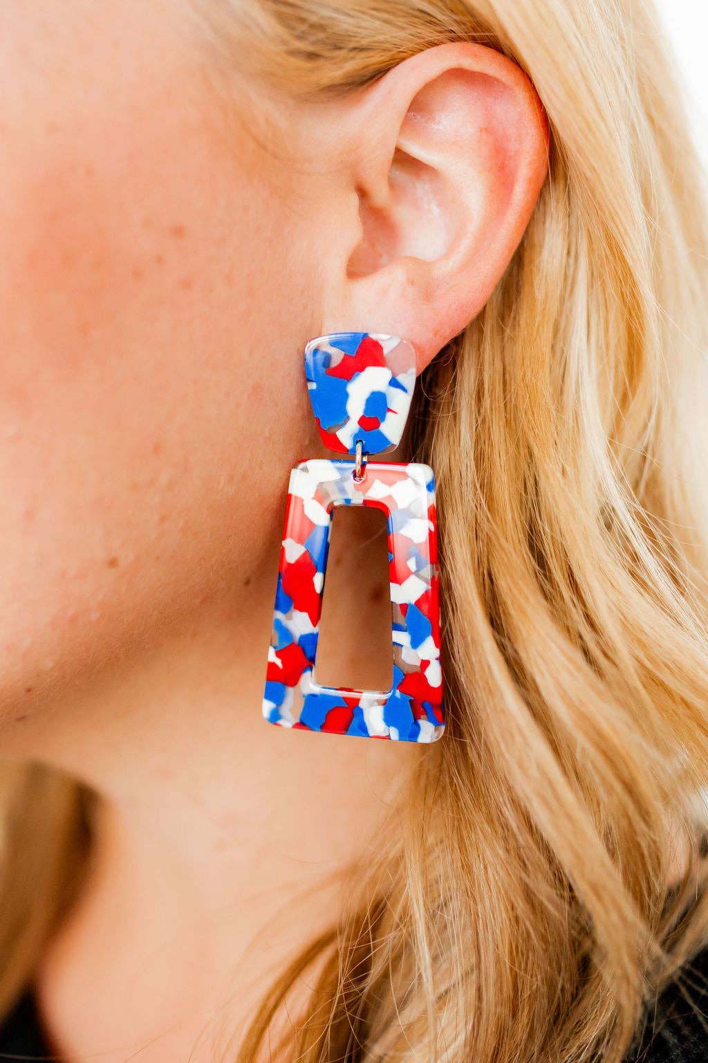 Red, White, and Blue Kennedy Earrings
