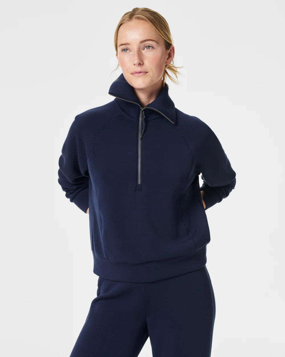 Spanx AirEssentials Half Zip - Timeless Navy