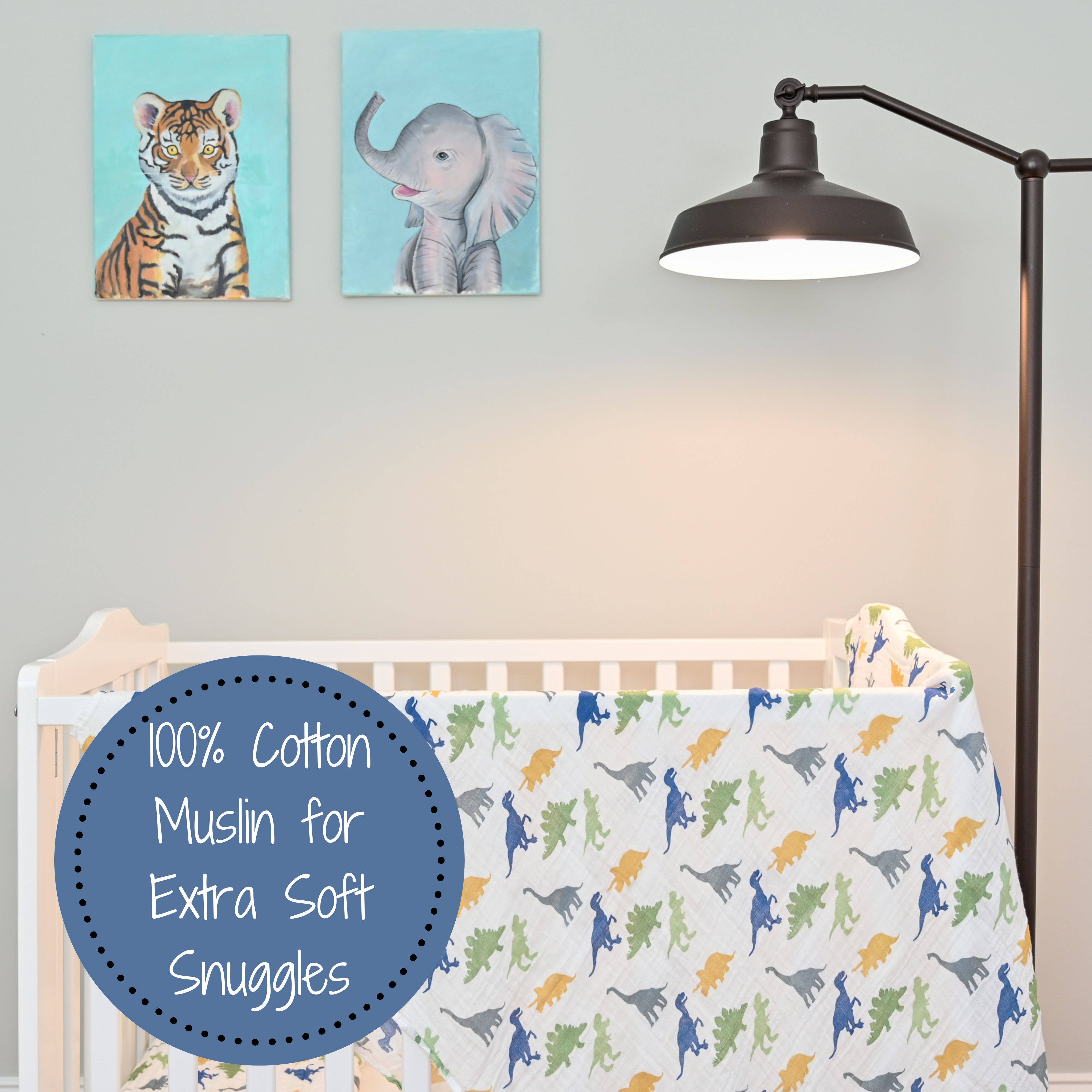 Rawr-Some Baby Muslin Cotton Blanket