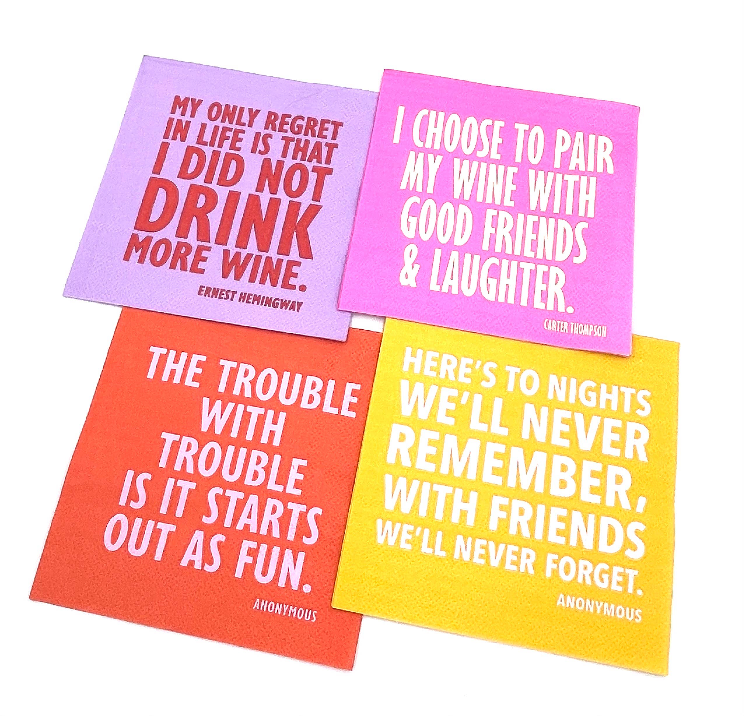 The Trouble With Trouble Cocktail Napkins