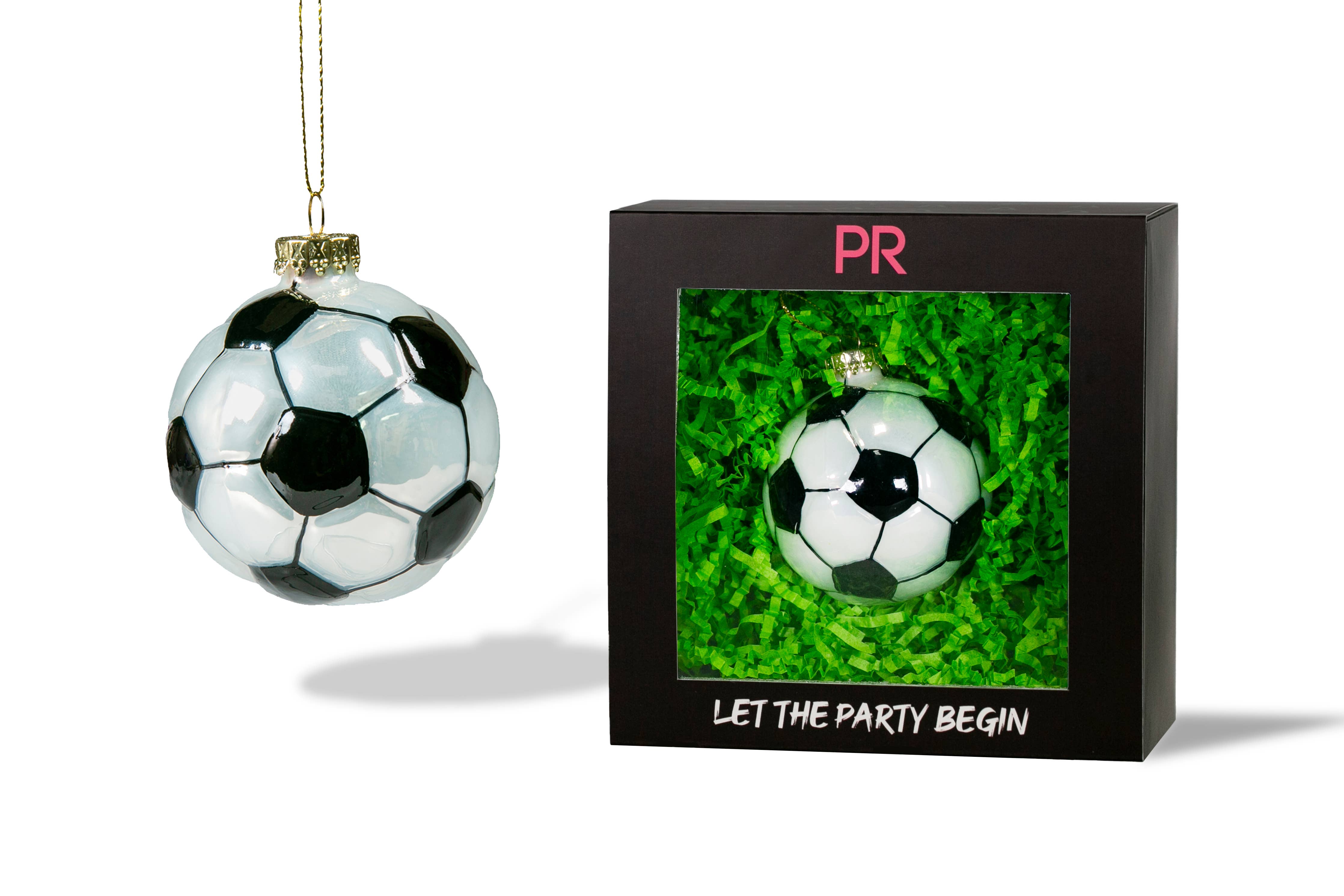 Soccer Ball Glass Ornament